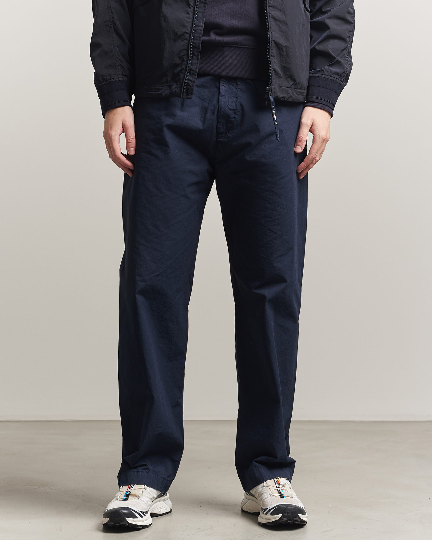 Men | Trousers | C.P. Company | Micro Reps Drawstring Pants Navy