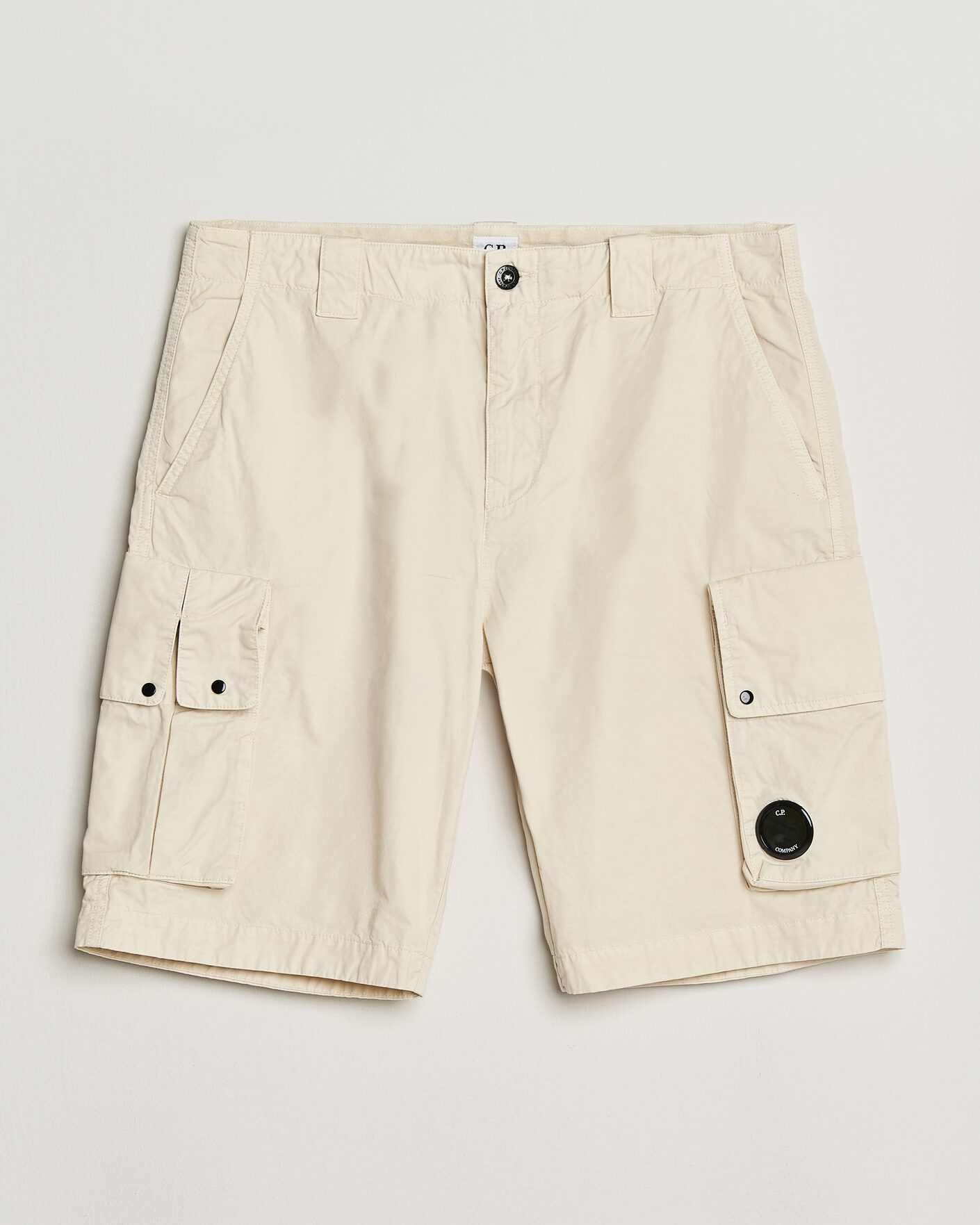 Men | Shorts | C.P. Company | Cotton Gabardine Cargo Shorts Cream