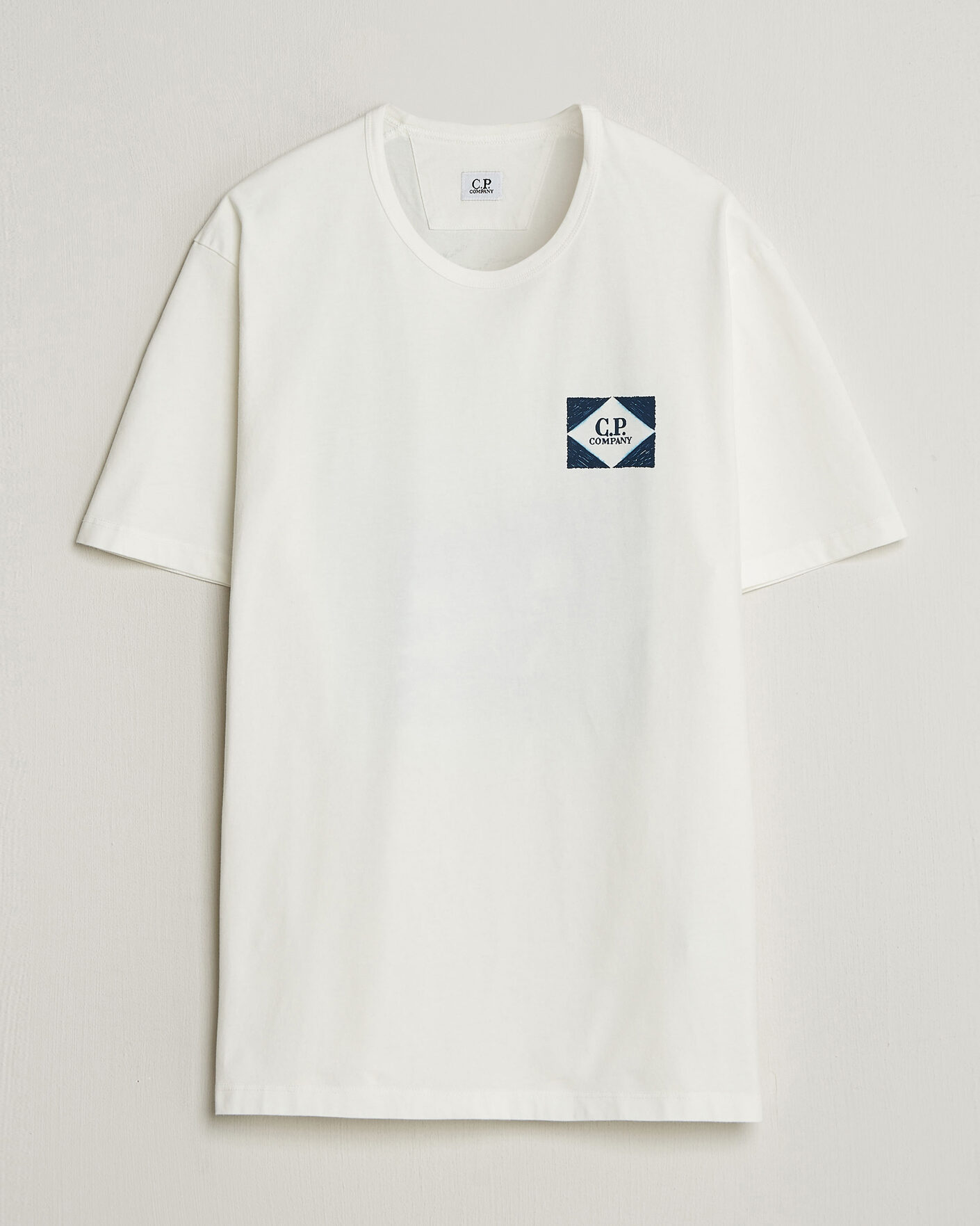 Men | T-Shirts | C.P. Company | Cotton Jersey Back Print T-Shirt White