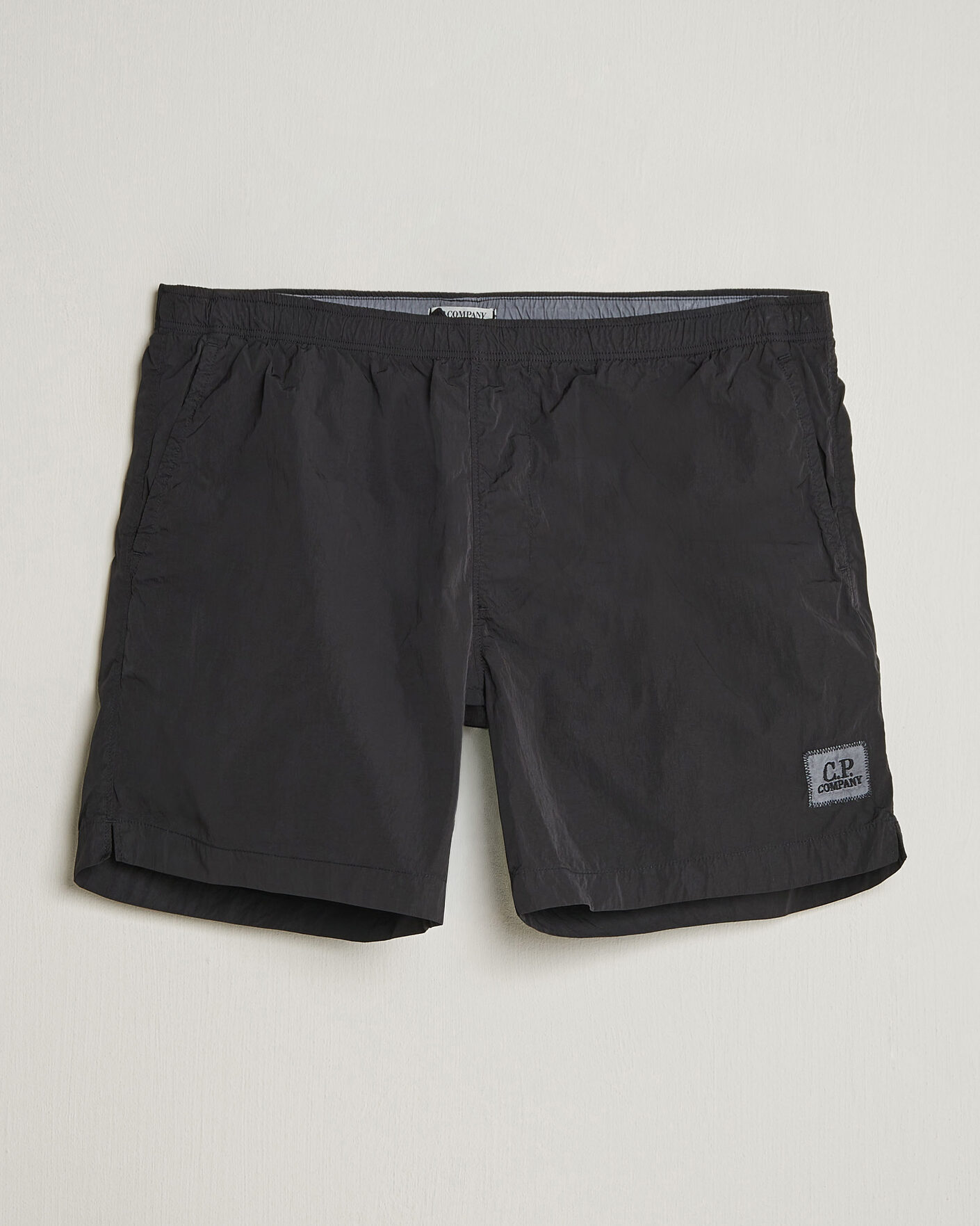 Men | Swimwear | C.P. Company | Eco Chrome Logo Swimshorts Black
