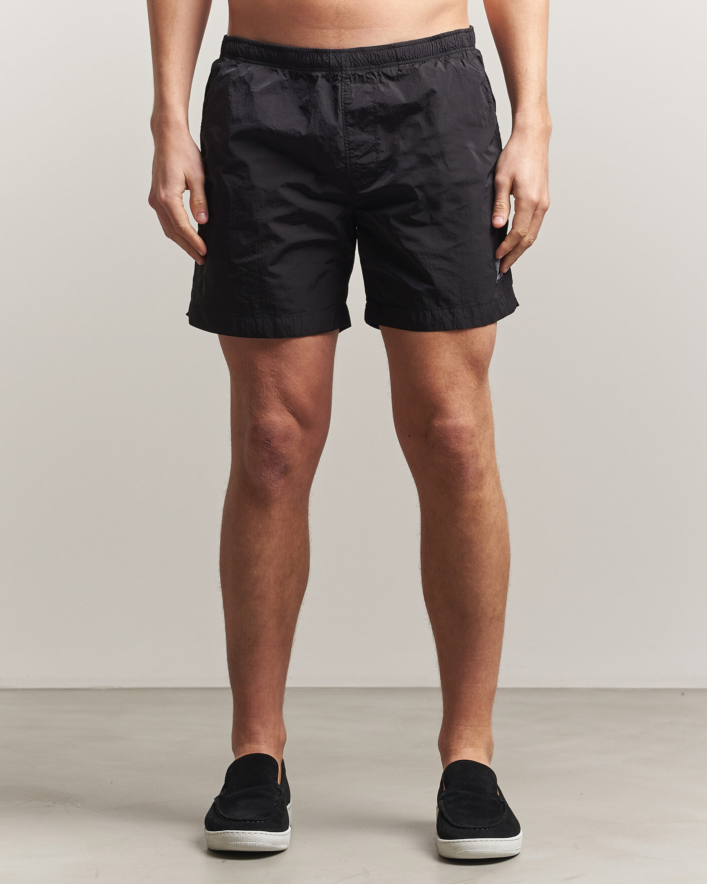 Men | Swimwear | C.P. Company | Eco Chrome Logo Swimshorts Black