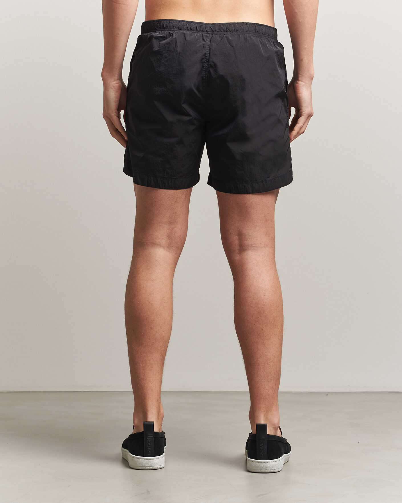 Men | Swimwear | C.P. Company | Eco Chrome Logo Swimshorts Black