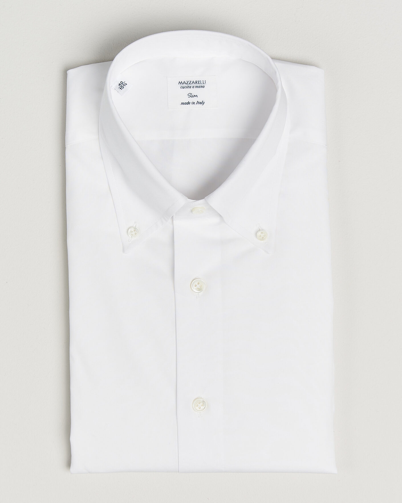 Men | Shirts | Mazzarelli | Soft Cotton Button Down Shirt White