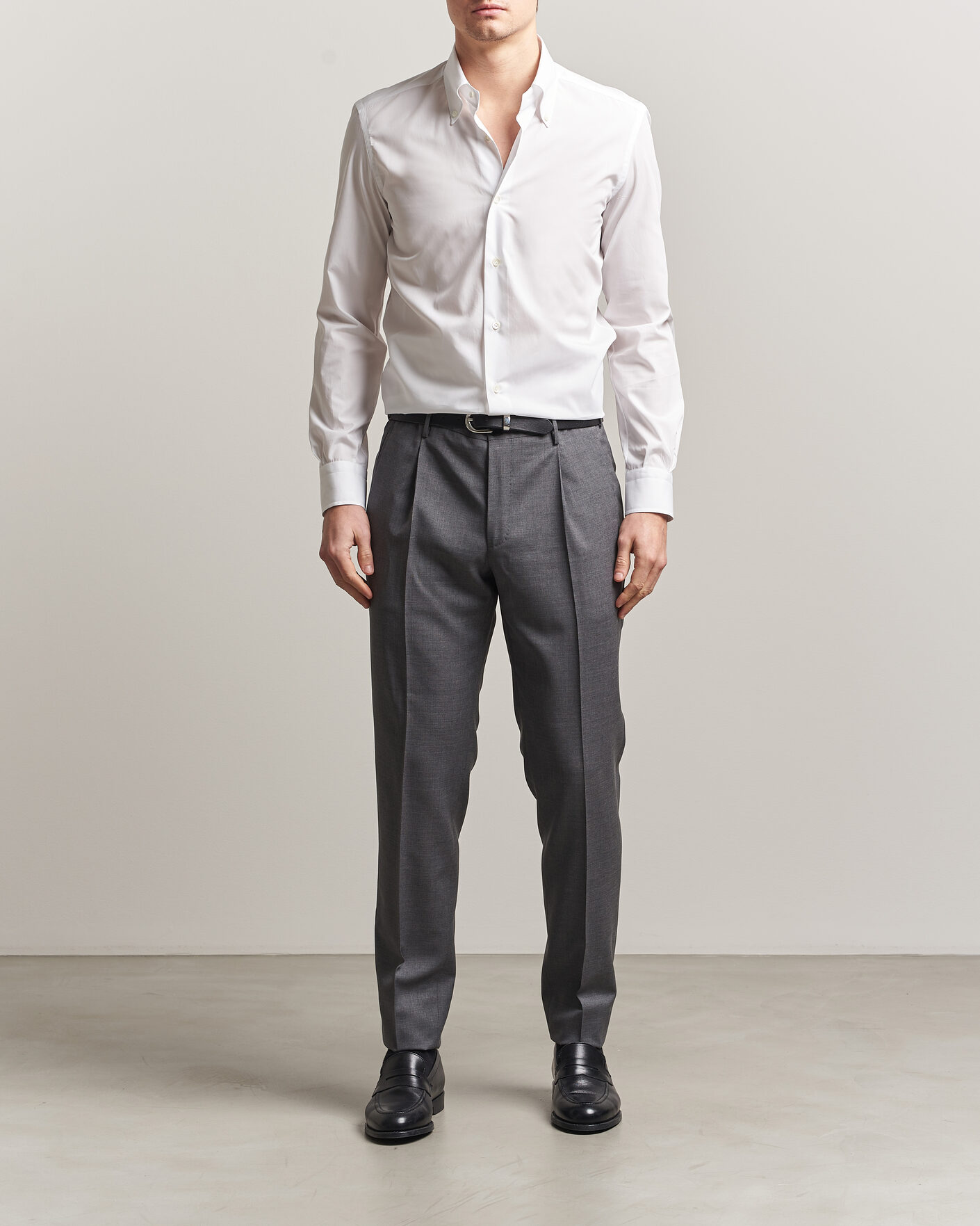 Men | Shirts | Mazzarelli | Soft Cotton Button Down Shirt White