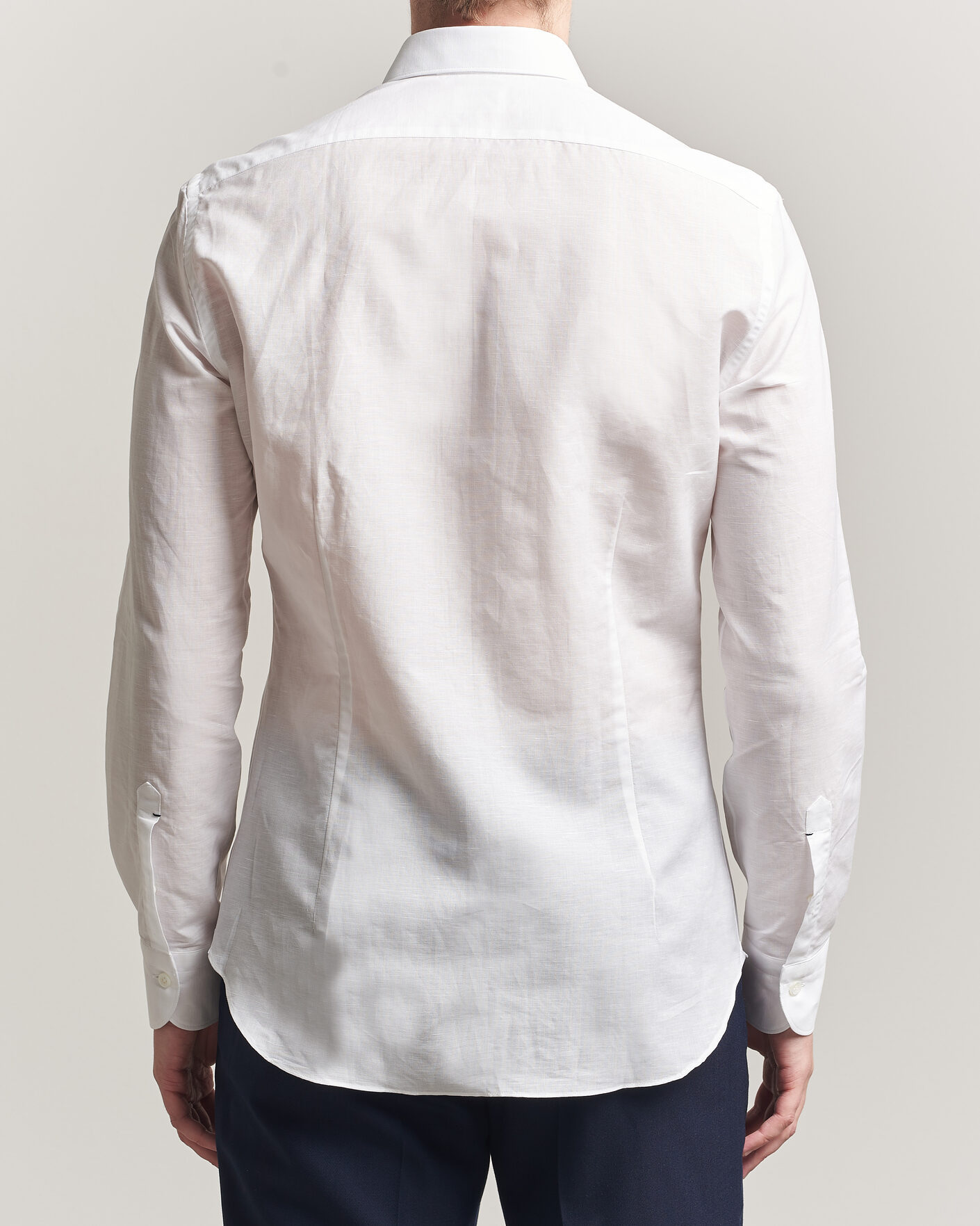 Men | Shirts | Mazzarelli | Soft Cotton/Linen Shirt White