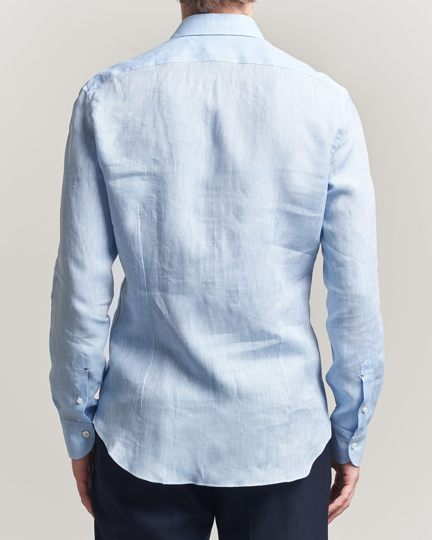 Men | Shirts | Mazzarelli | Soft Linen Shirt Light Blue
