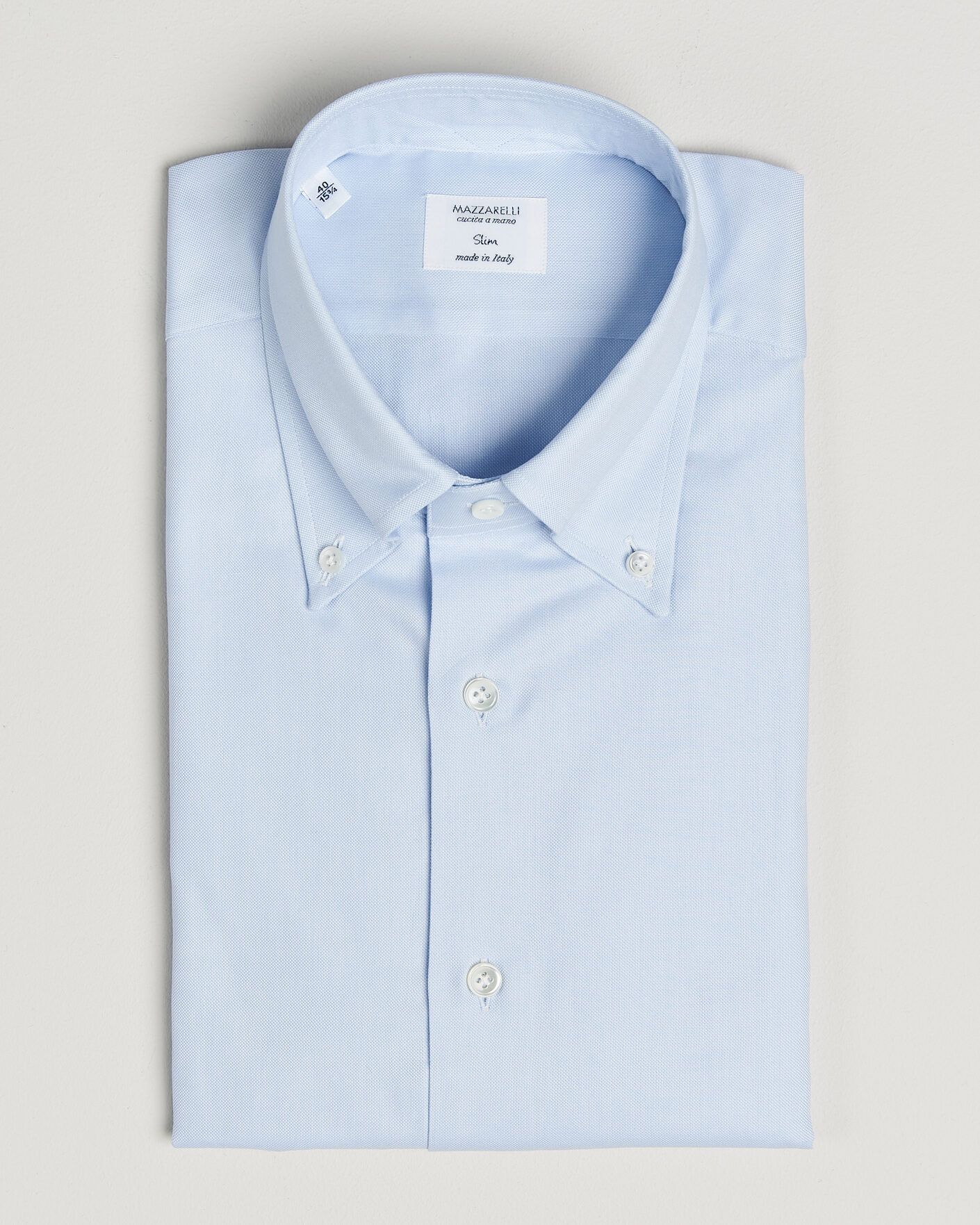 Men | Shirts | Mazzarelli | Soft Oxford Button Down Shirt Light Blue