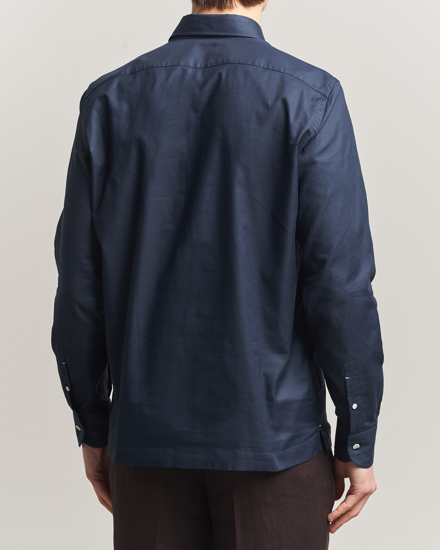 Men | Shirts | Mazzarelli | Soft Oxford Popover Shirt Navy