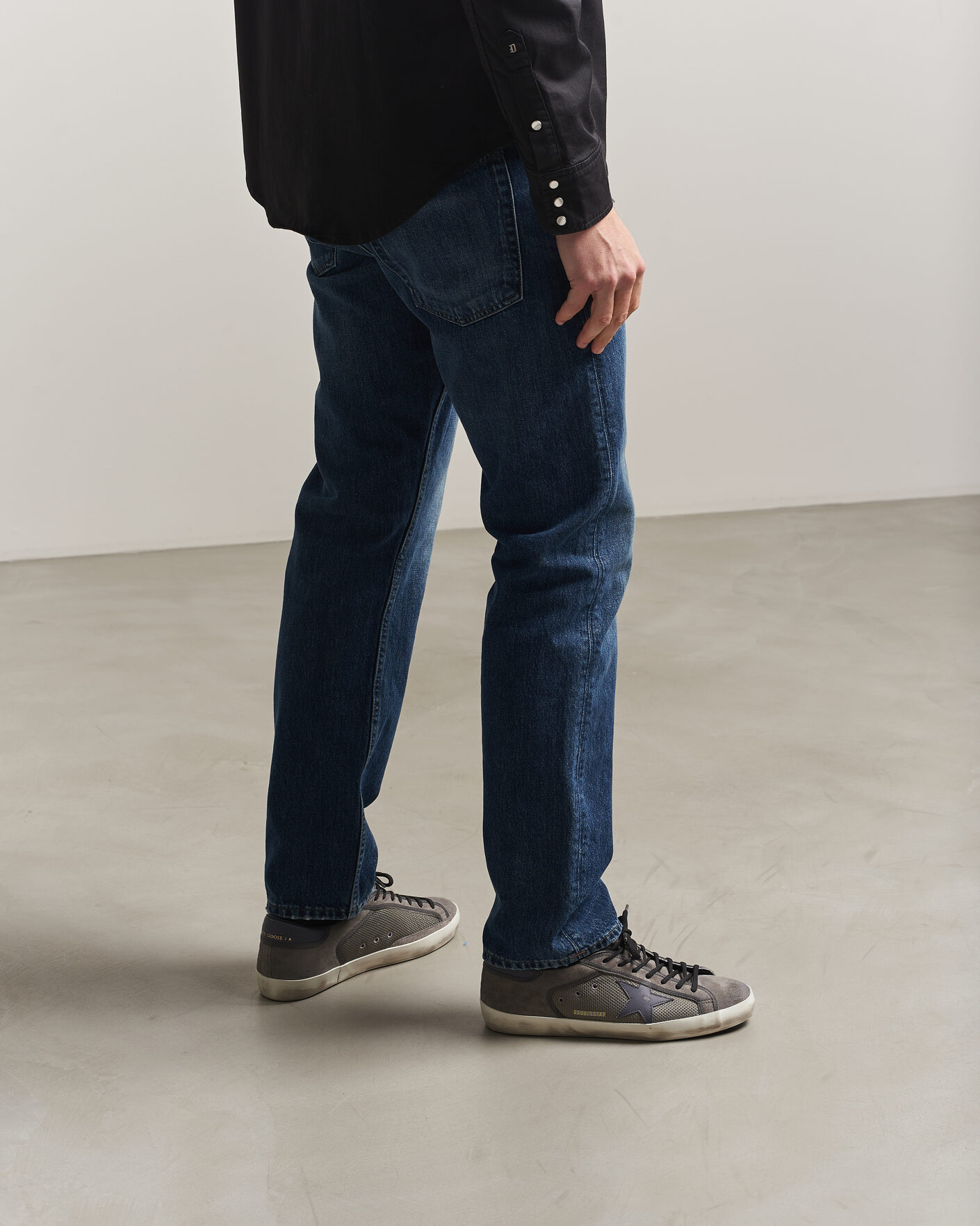 Men | Golden Goose Super-Star Sneakers Dark Grey | Golden Goose | Super-Star Sneakers Dark Grey