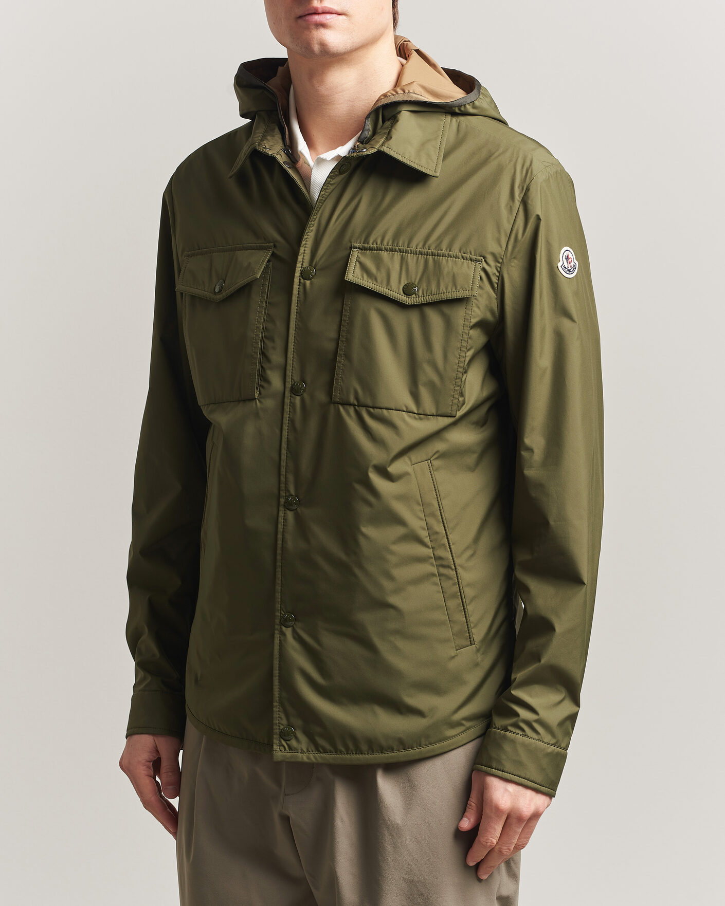 Moncler Chirano Shirt Jacket Military at CareOfCarl.com