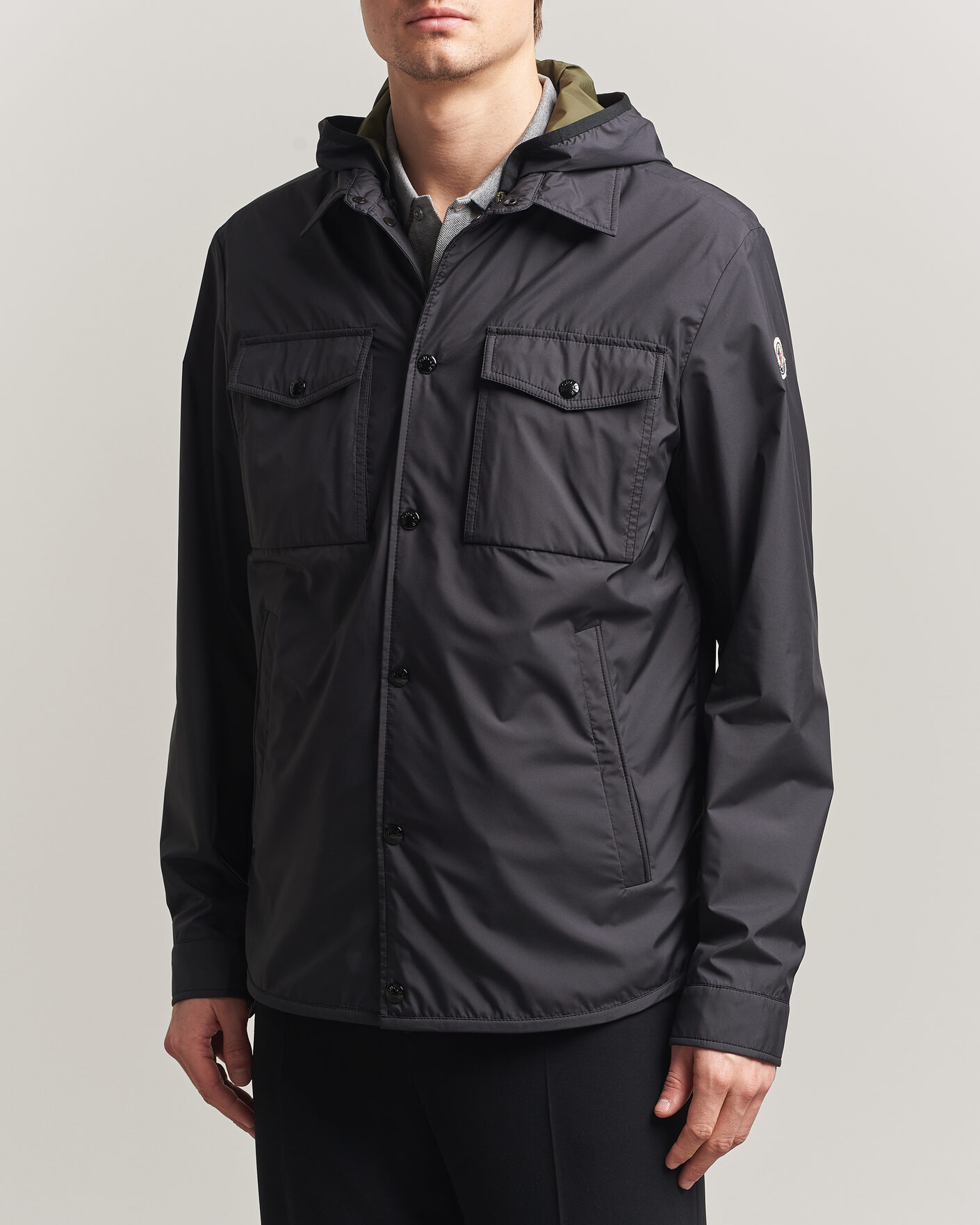 Moncler Chirano Shirt Jacket Black at CareOfCarl.com