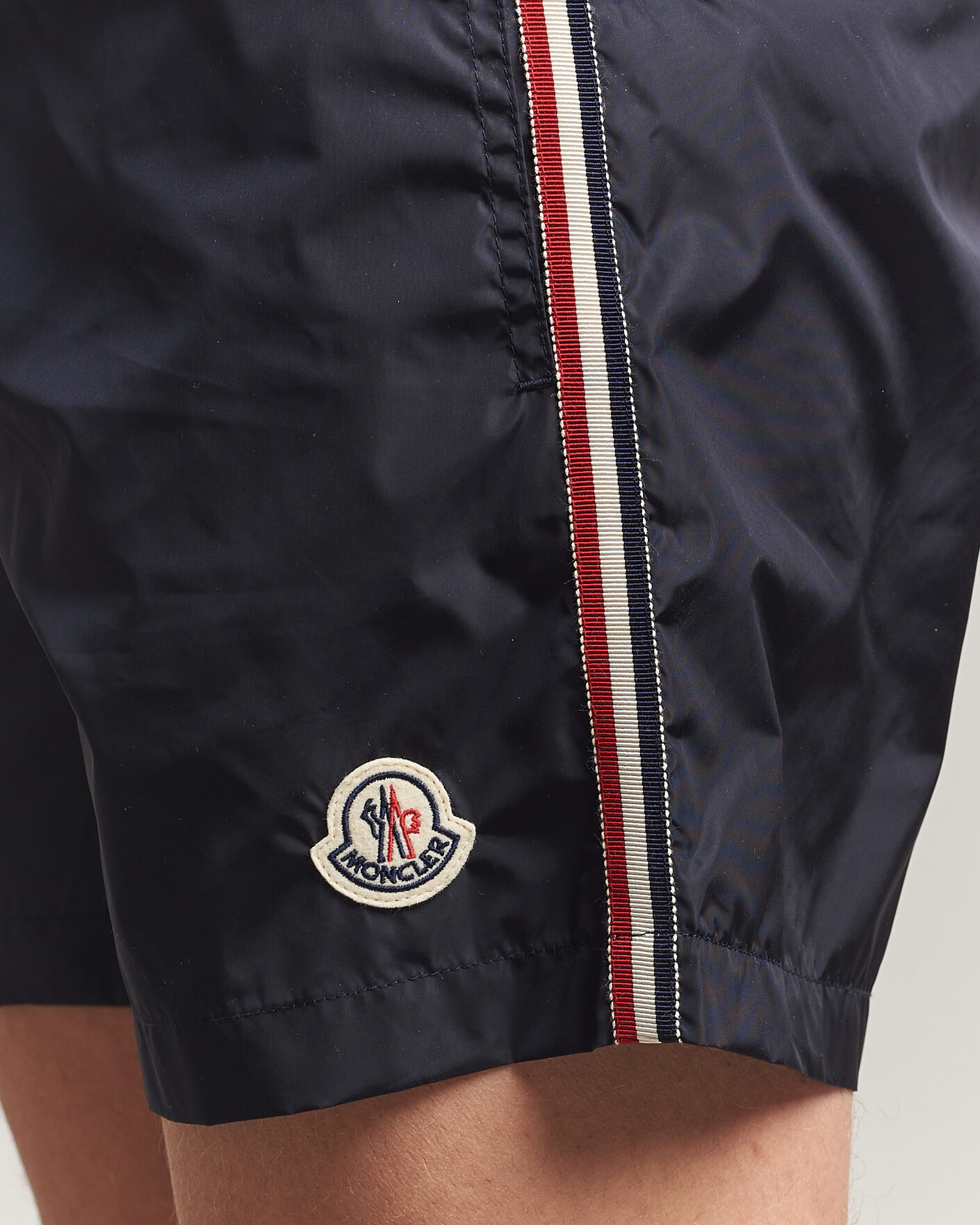 Men | Swimwear | Moncler | Contrast Band Swim Shorts Navy