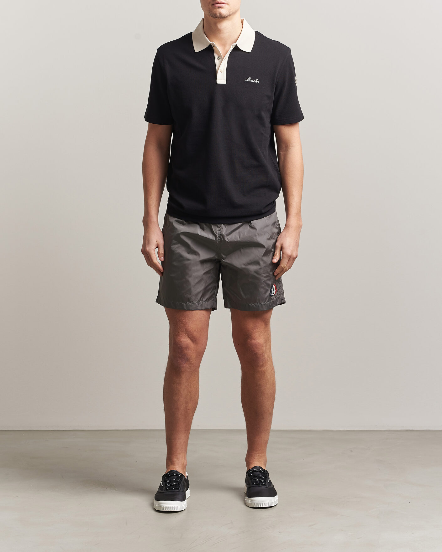 Men | Swimwear | Moncler | Tricolore Logo Swim Shorts Grey