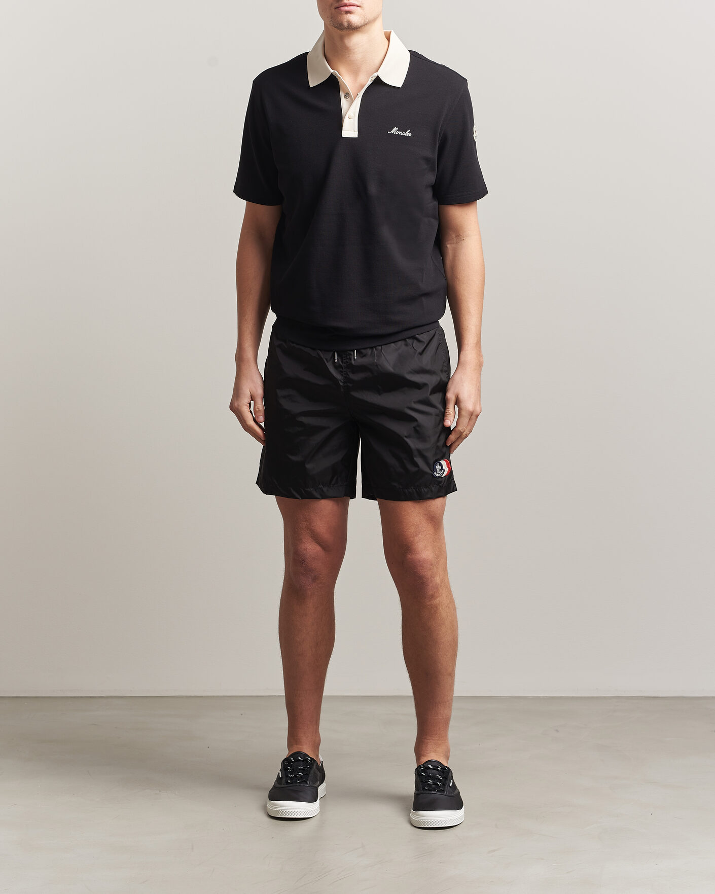 Men | Swimwear | Moncler | Tricolore Logo Swim Shorts Black