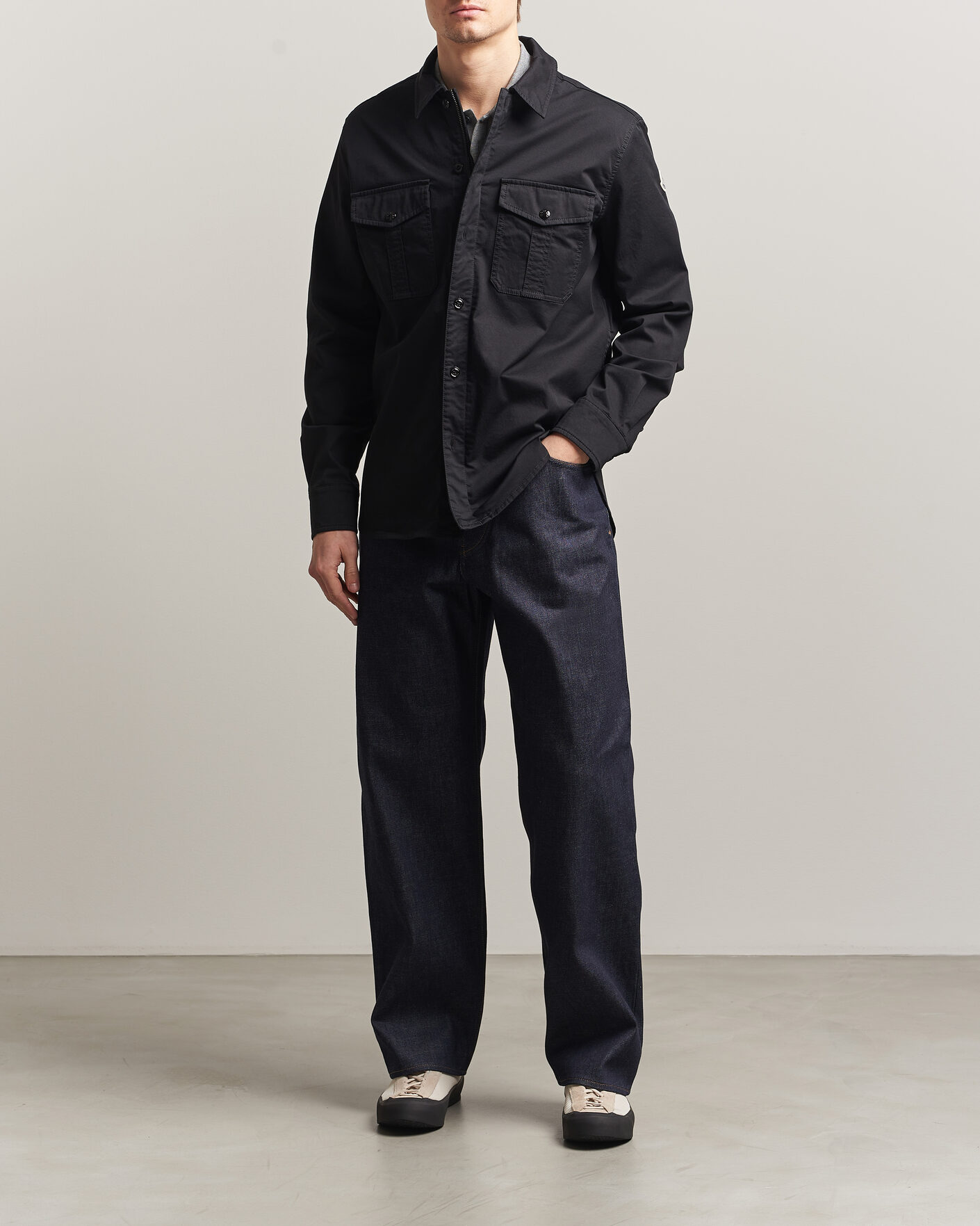 Men | Shirts | Moncler | Double Pocket Overshirt Black