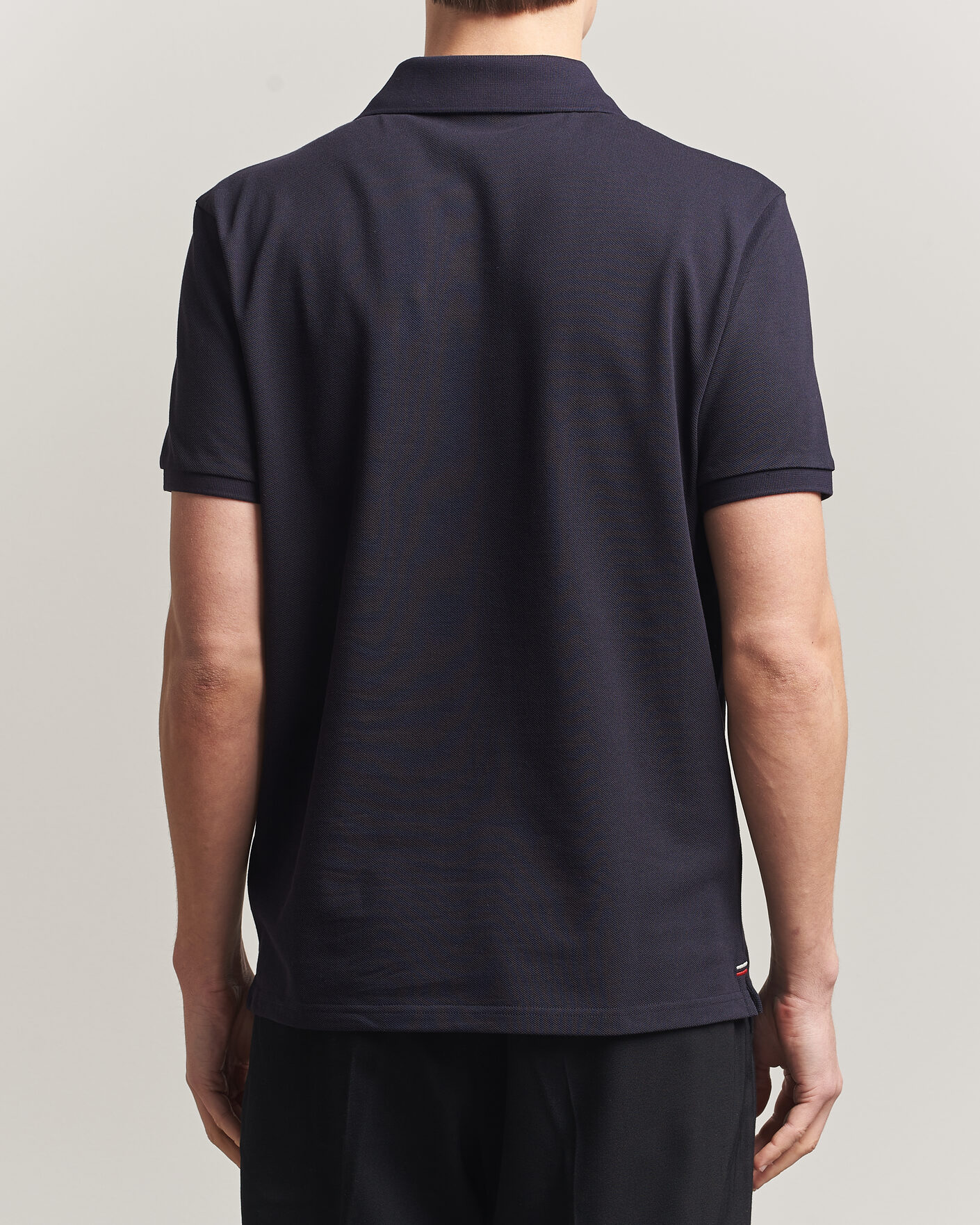 Moncler Tricolore Logo Polo Navy at CareOfCarl.com