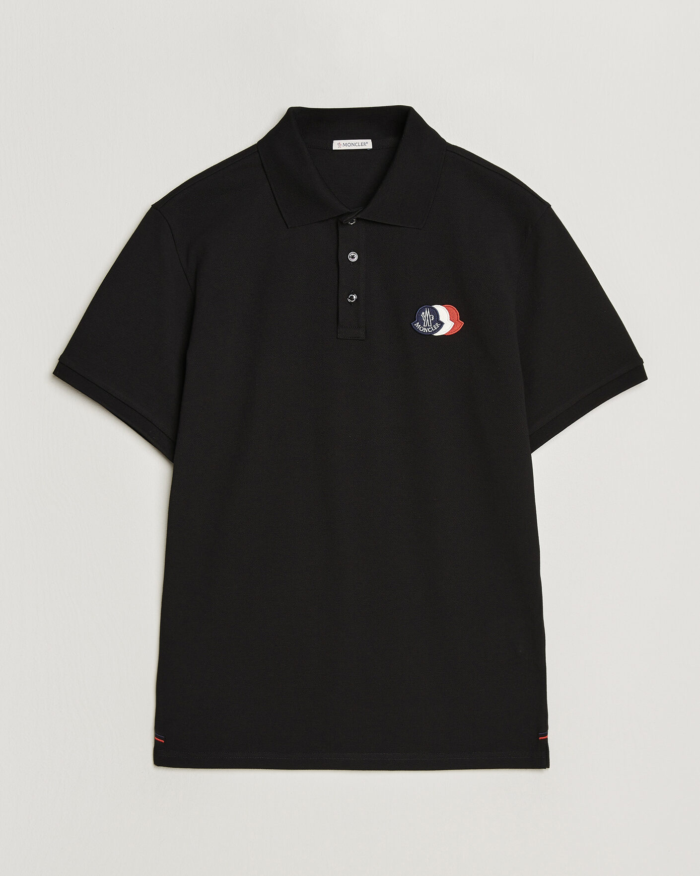 Men | Polo Shirts | Moncler | Tricolore Logo Polo Black