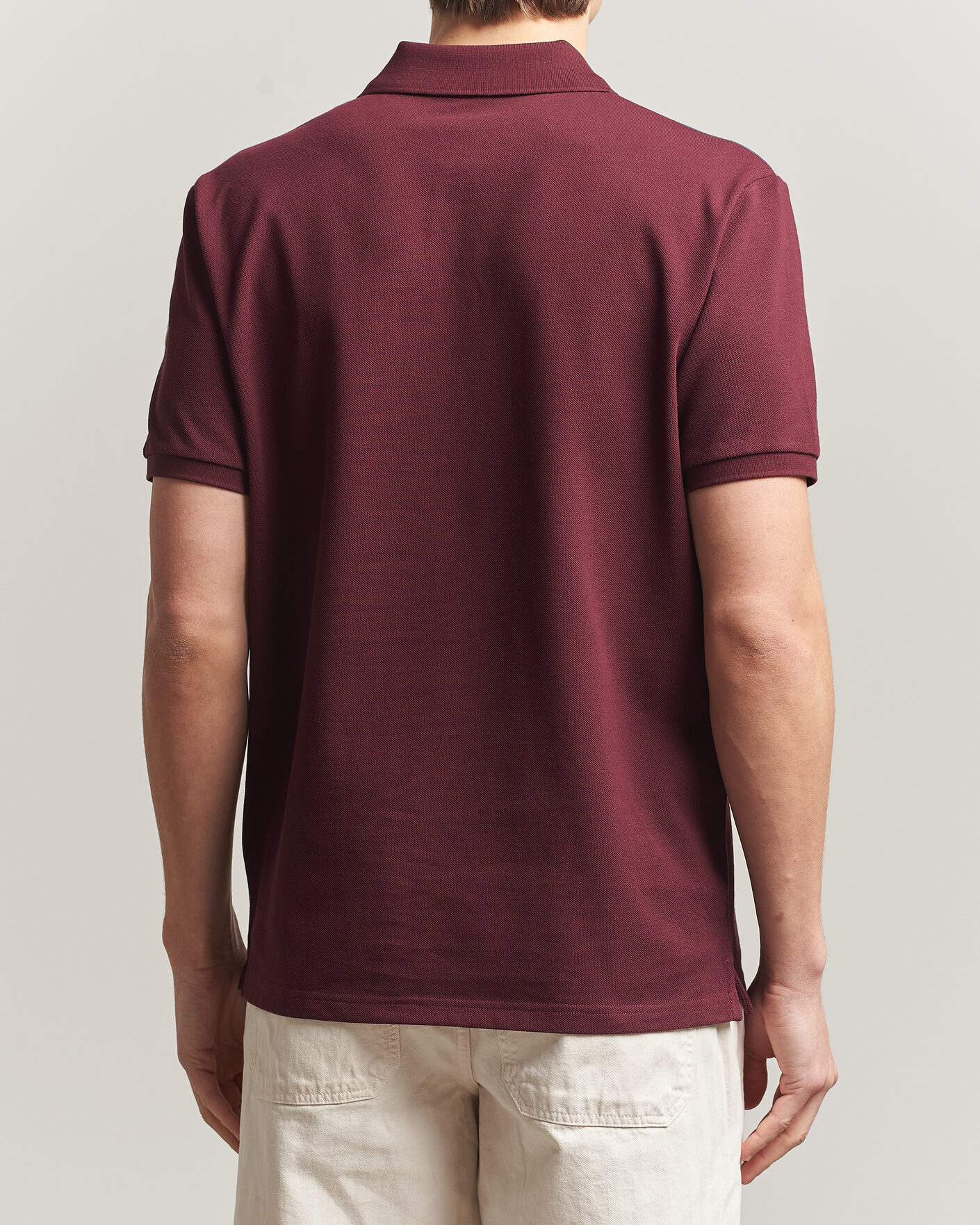 Men | Polo Shirts | Moncler | Tricolore Shoulder Polo Burgundy