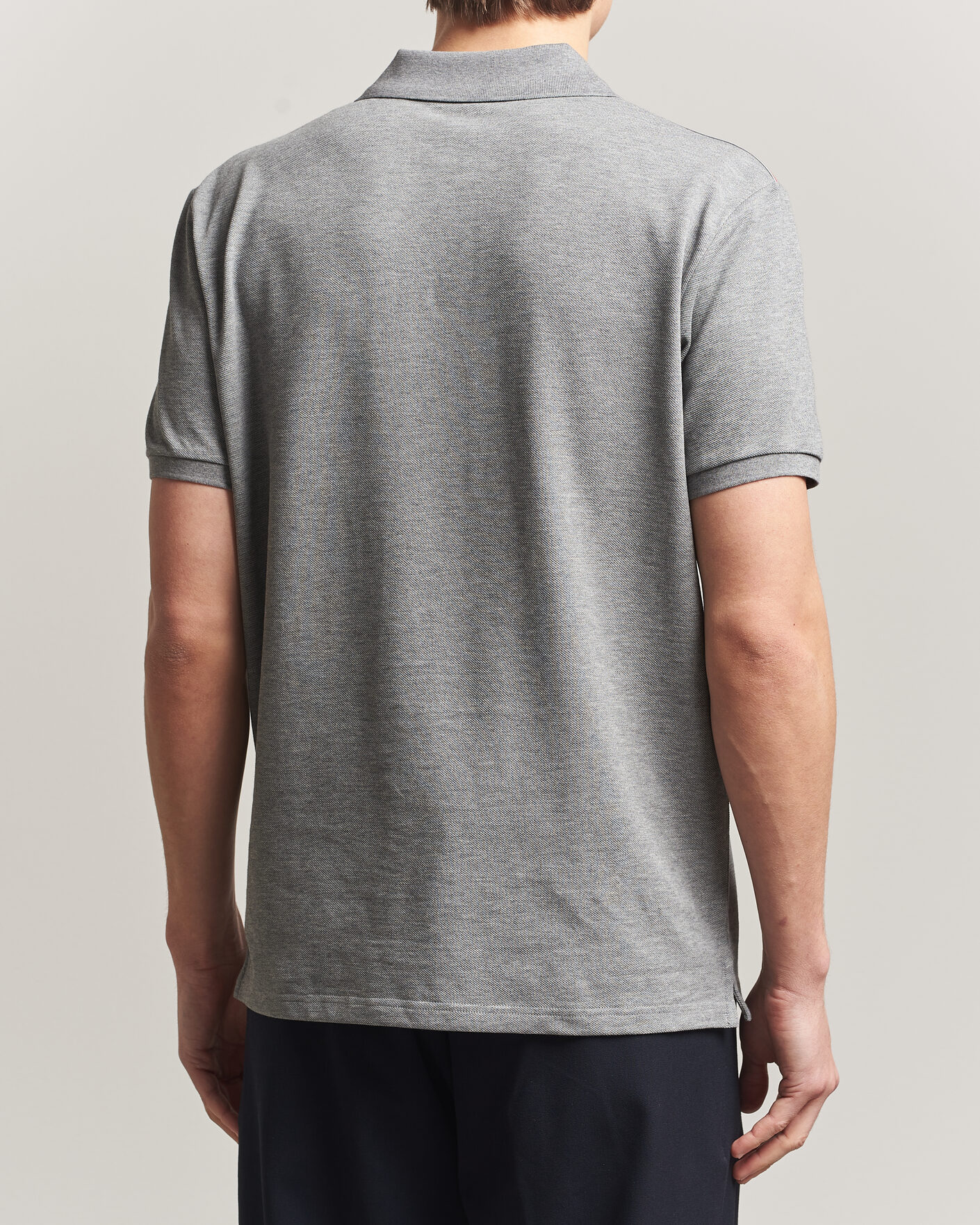 Men | Polo Shirts | Moncler | Tricolore Shoulder Polo Light Grey