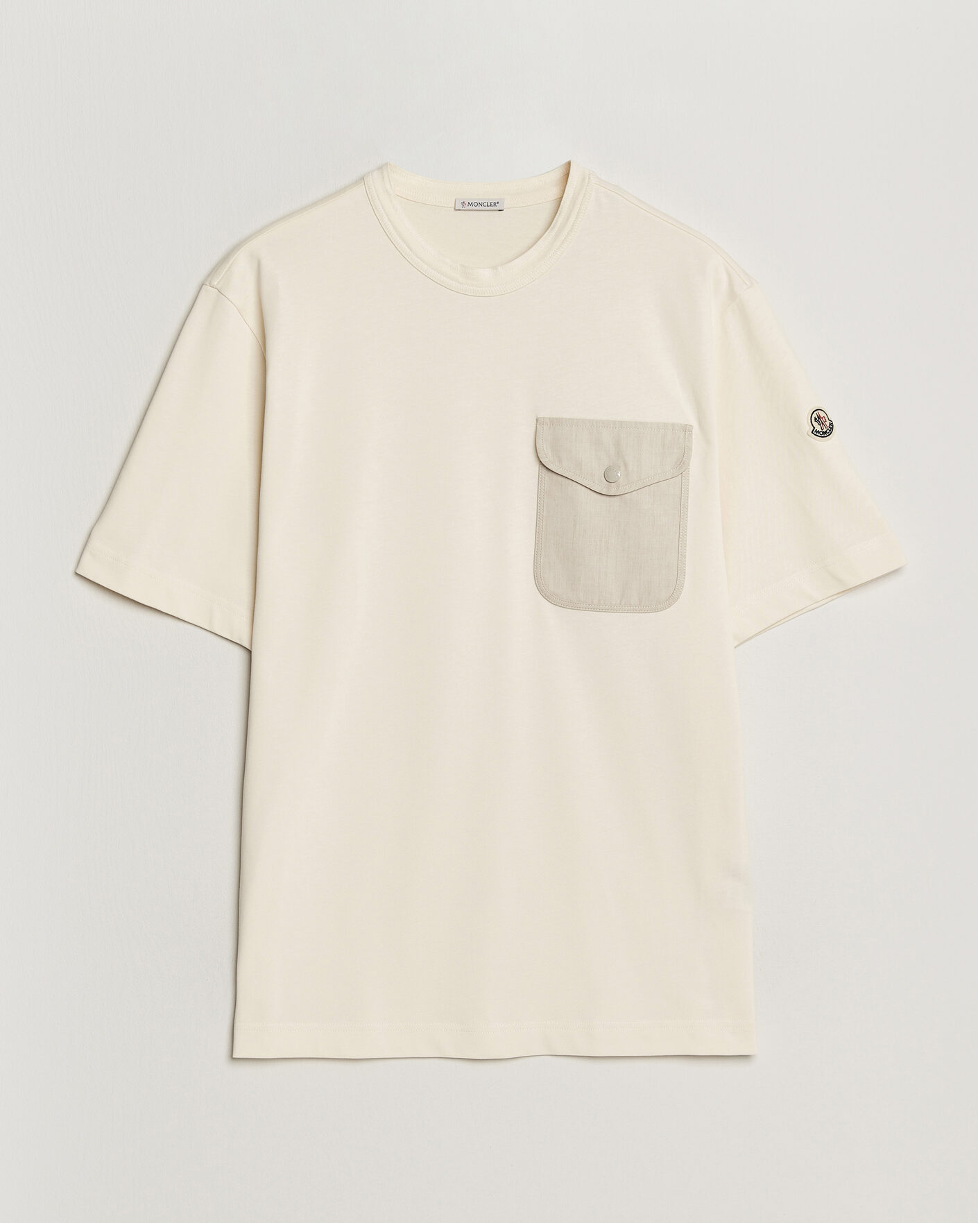 Men | T-Shirts | Moncler | Oversize Pocket T-Shirt Off White