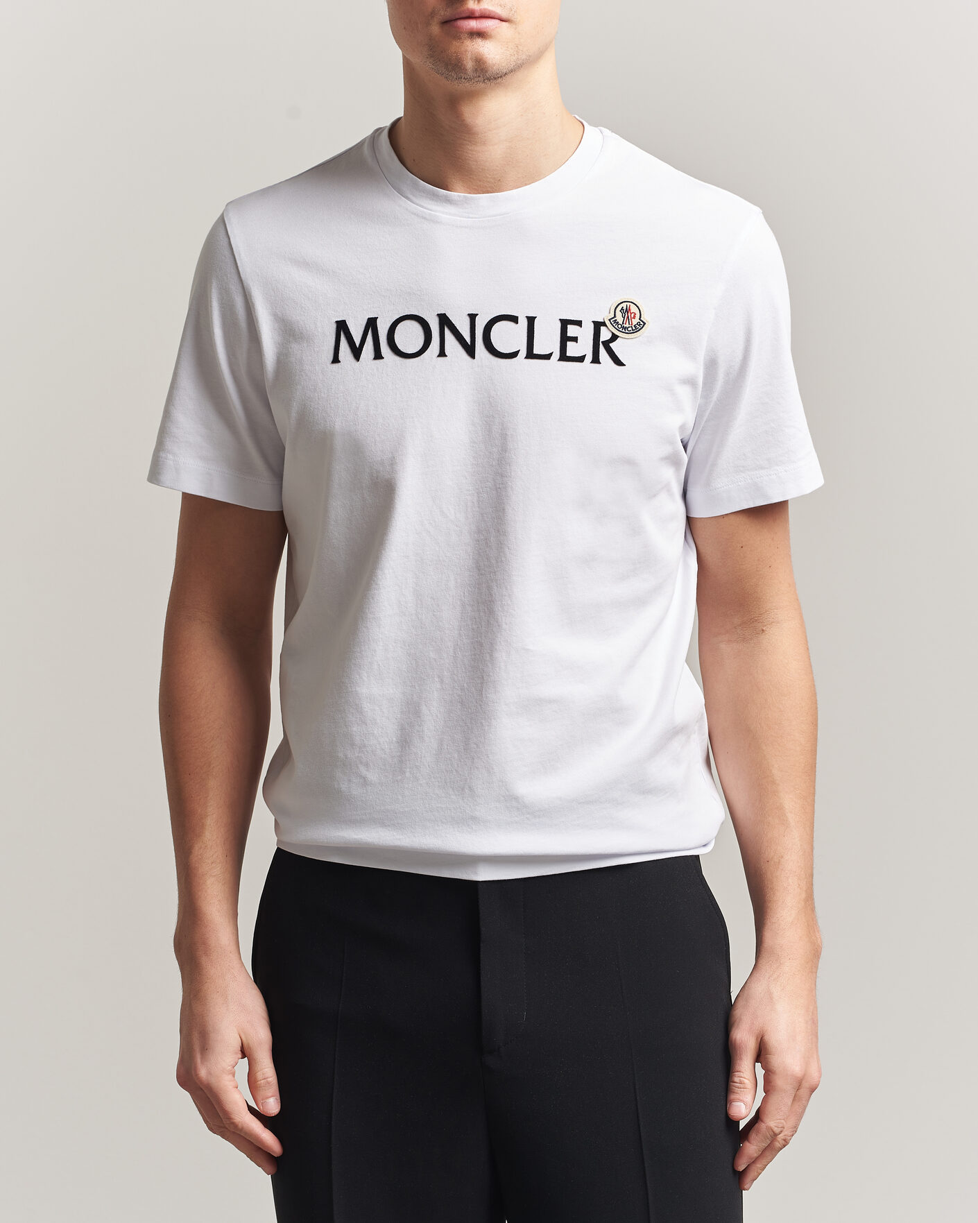 Men | T-Shirts | Moncler | Lettering Logo T-Shirt White