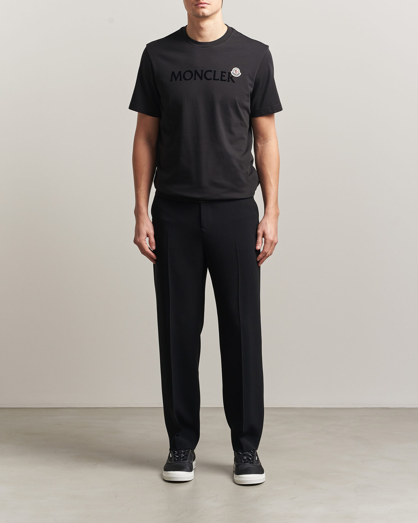Men | T-Shirts | Moncler | Lettering Logo T-Shirt Black