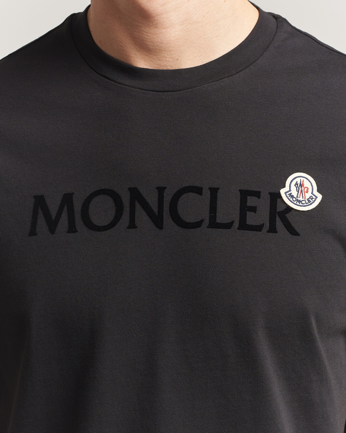 Men | T-Shirts | Moncler | Lettering Logo T-Shirt Black