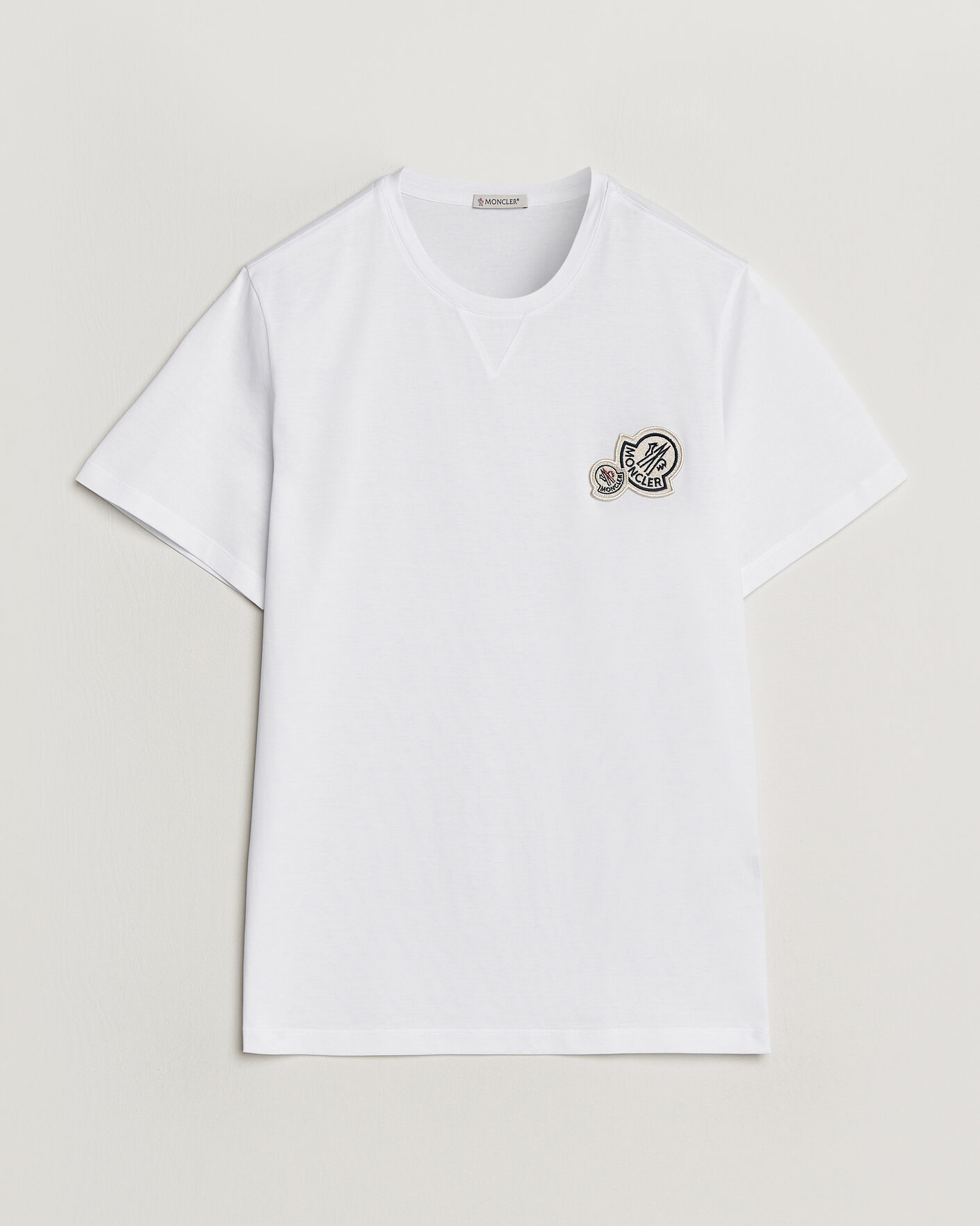 Men | T-Shirts | Moncler | Double Logo T-Shirt White