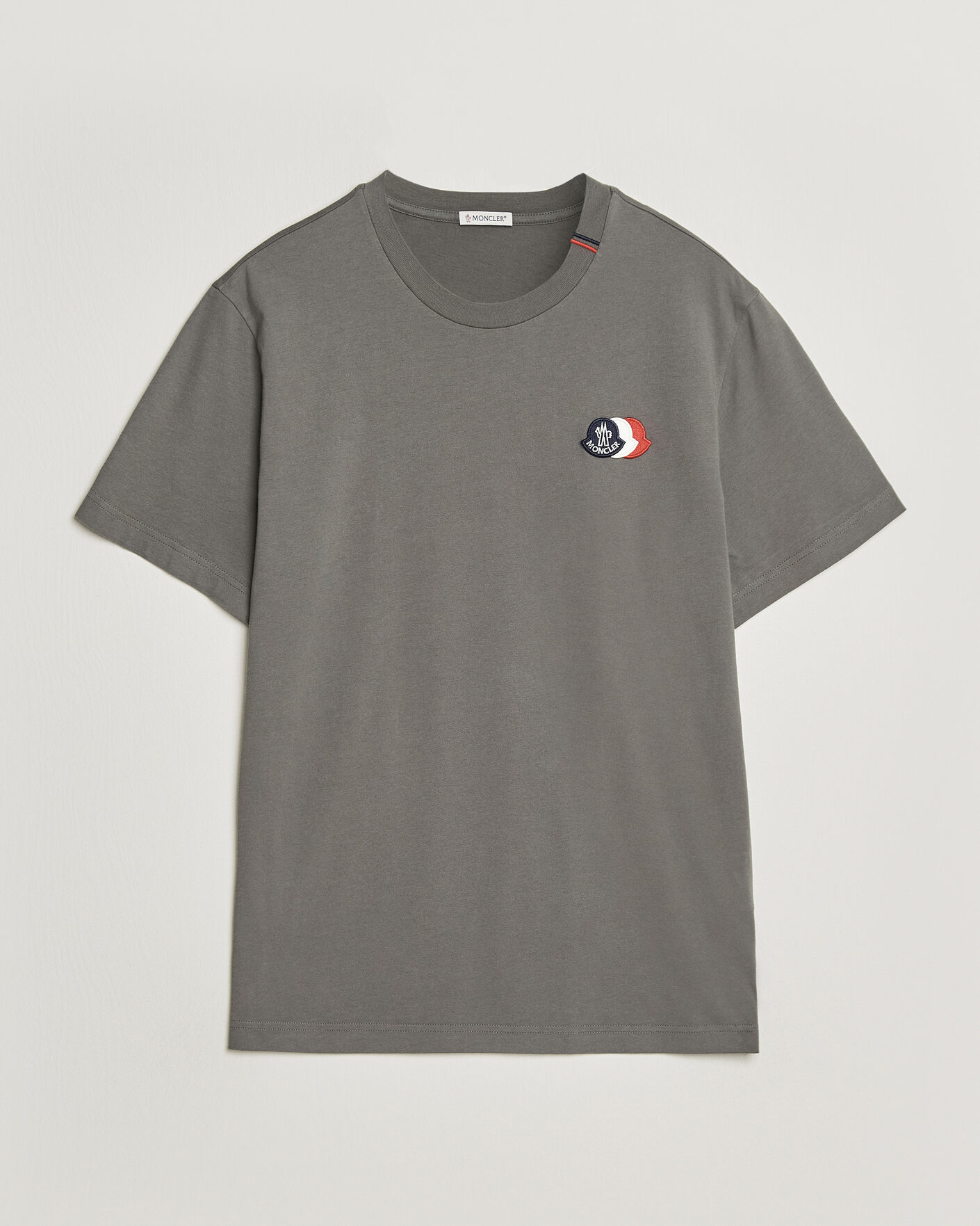 Men | T-Shirts | Moncler | Tricolore Logo T-Shirt Grey