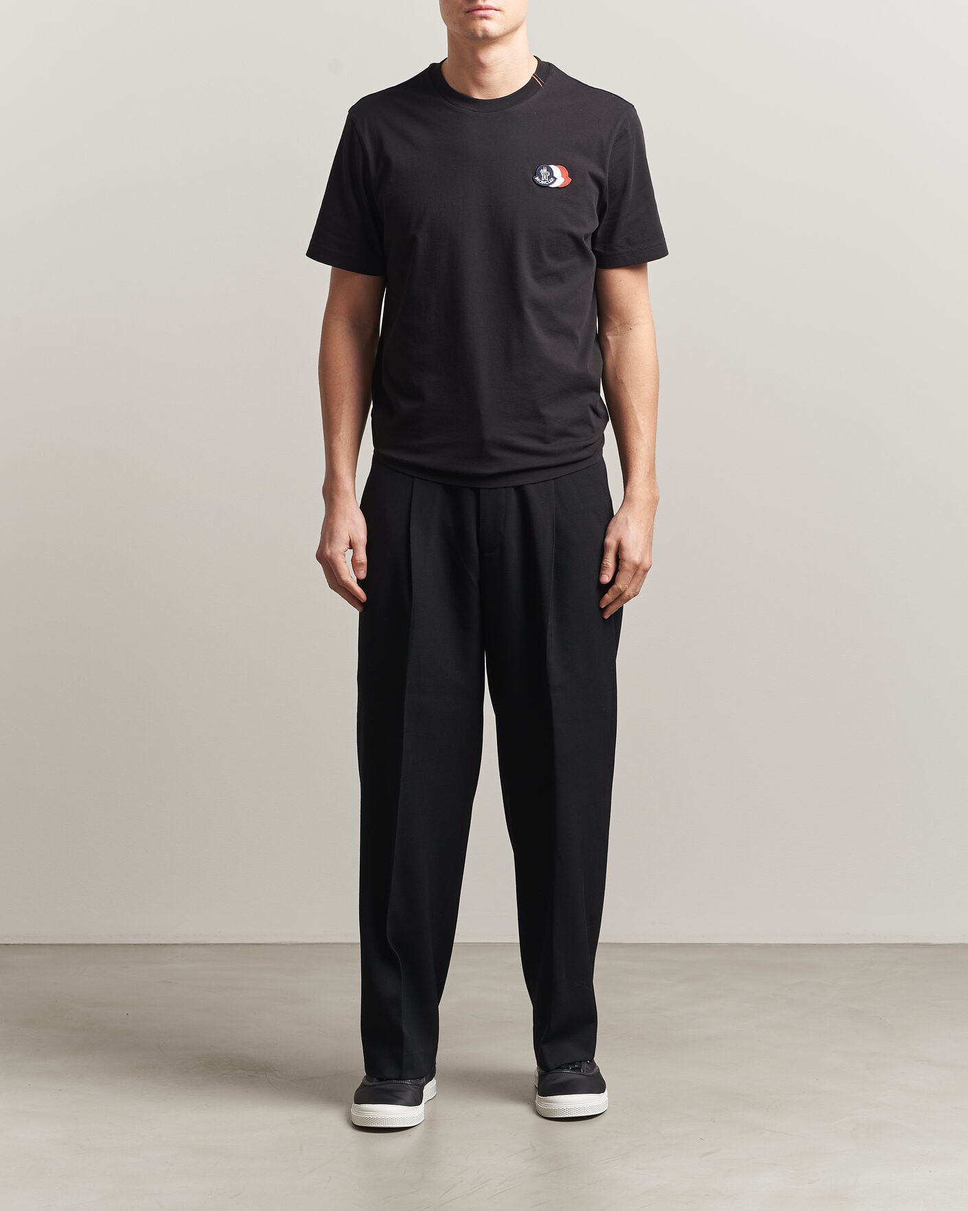 Men | T-Shirts | Moncler | Tricolore Logo T-Shirt Black