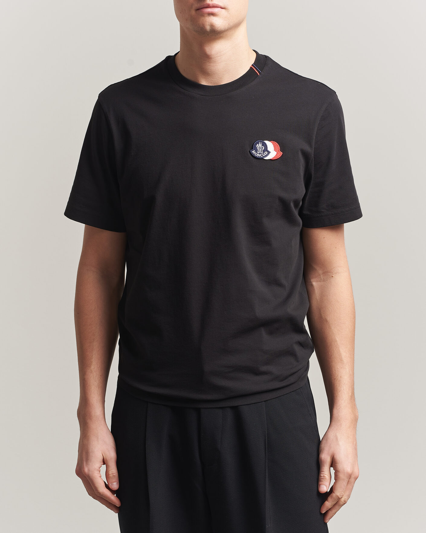 Men | T-Shirts | Moncler | Tricolore Logo T-Shirt Black
