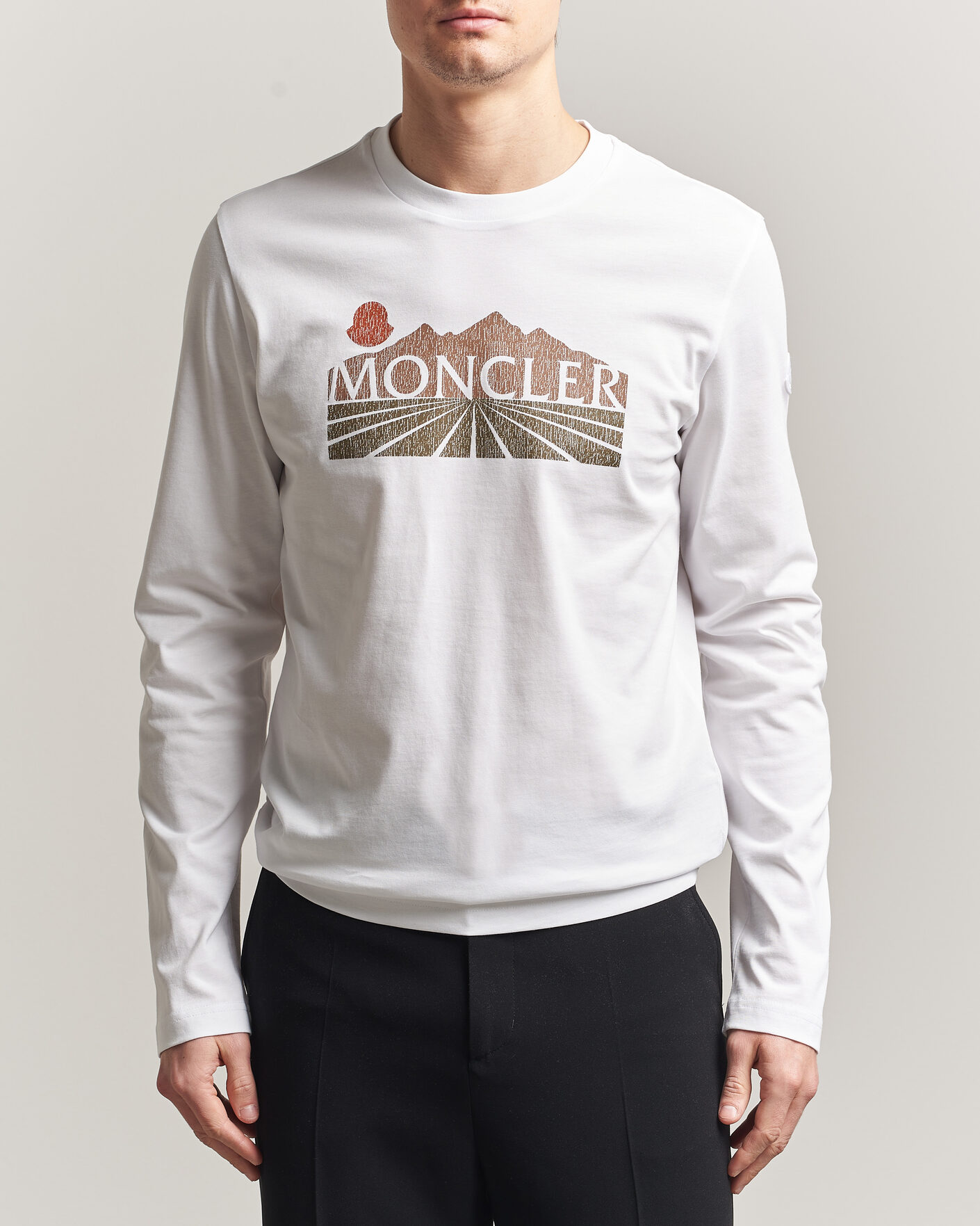 Men | T-Shirts | Moncler | Graphic Long Sleeve T-Shirt White