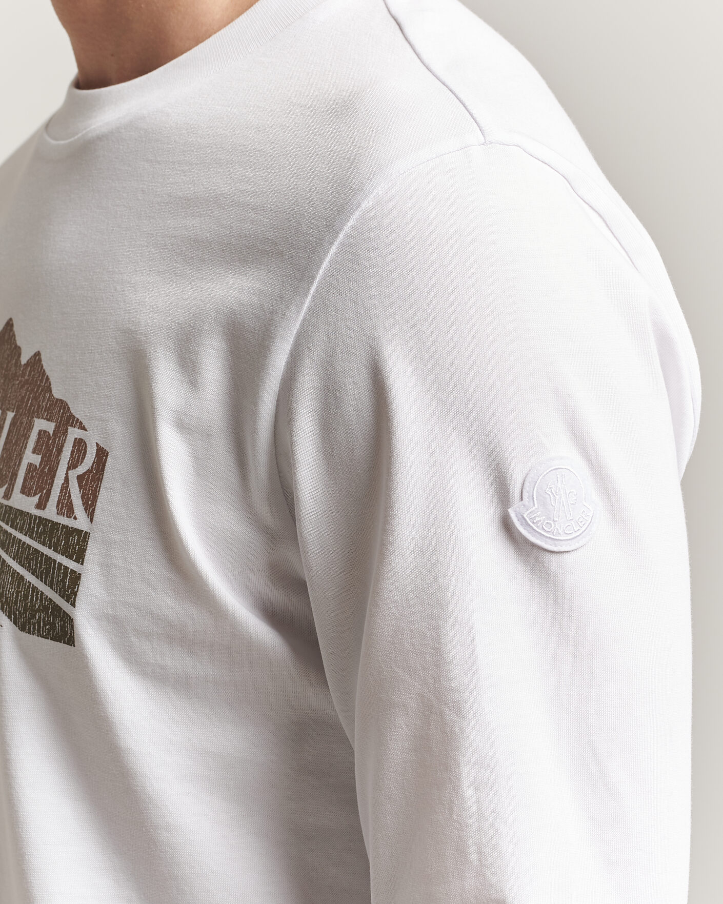 Men | T-Shirts | Moncler | Graphic Long Sleeve T-Shirt White