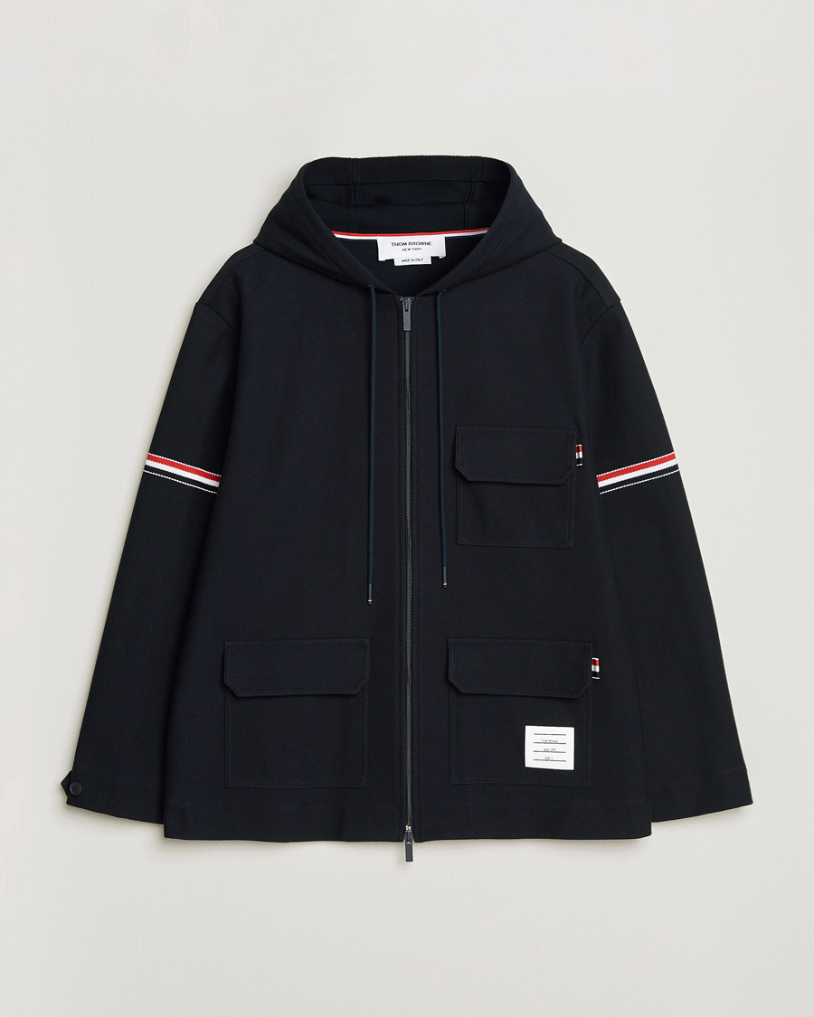 Men | Coats & Jackets | Thom Browne | Tech Twill Field Jacket Navy