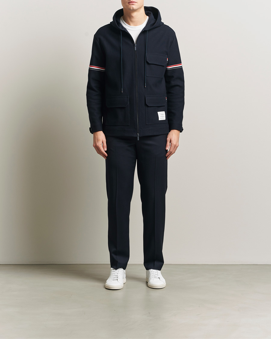 Men | Coats & Jackets | Thom Browne | Tech Twill Field Jacket Navy