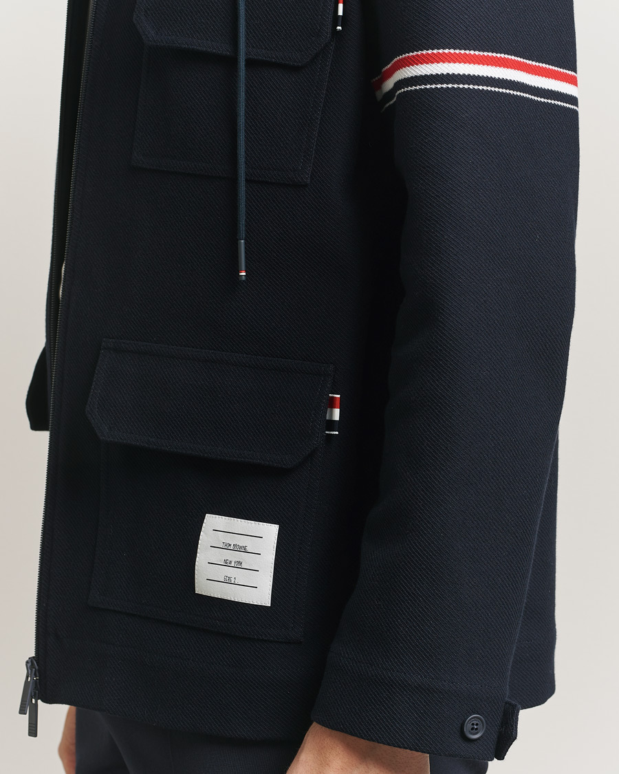 Men | Coats & Jackets | Thom Browne | Tech Twill Field Jacket Navy