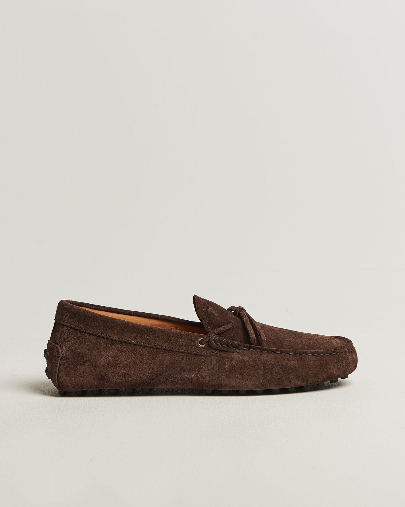 Men | Moccasins | Tod's | Lacetto Gommino Carshoe Dark Brown Suede
