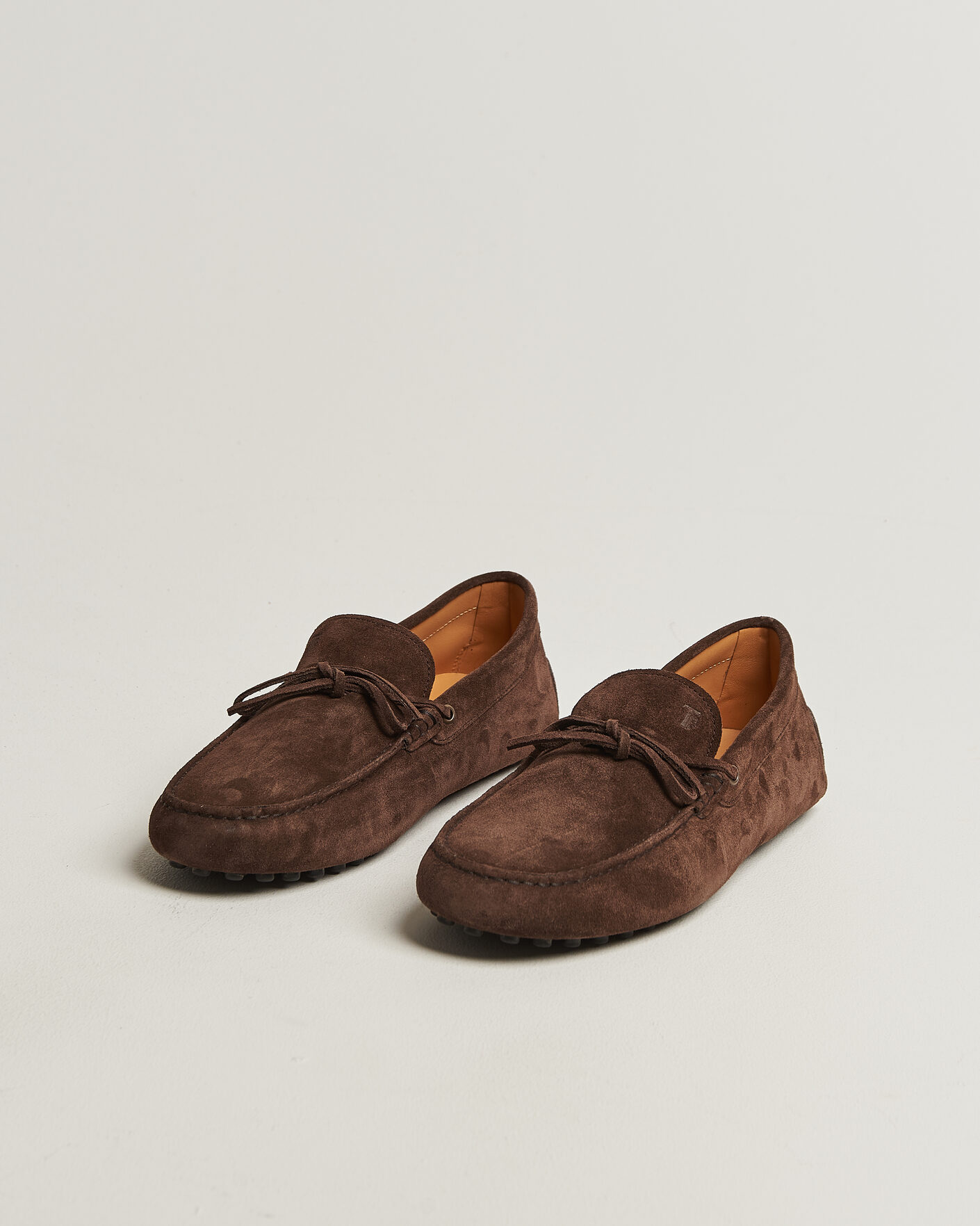 Men | Moccasins | Tod's | Lacetto Gommino Carshoe Dark Brown Suede