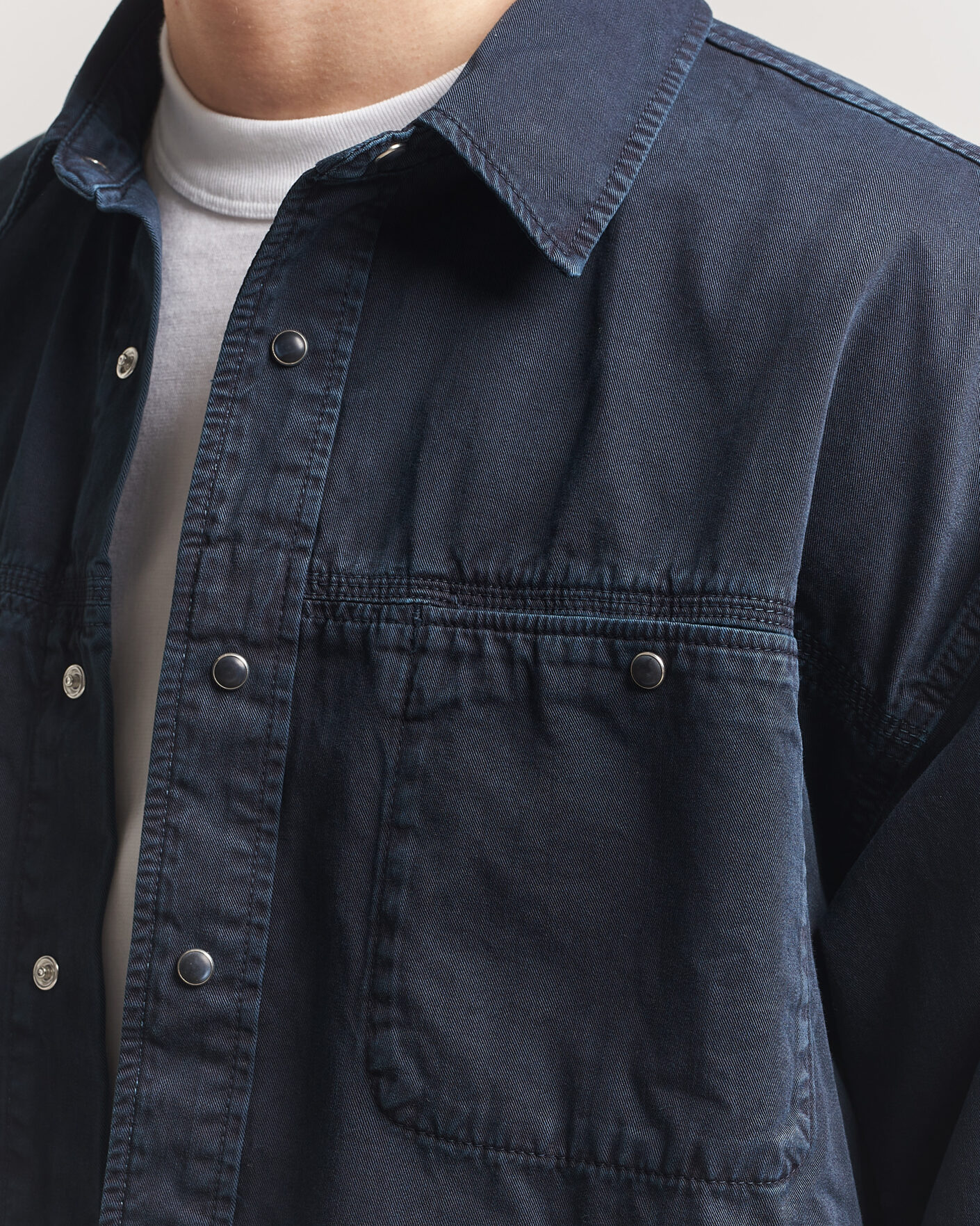 Men | Shirts | Jeanerica | André Pocket Overshirt Blue Black
