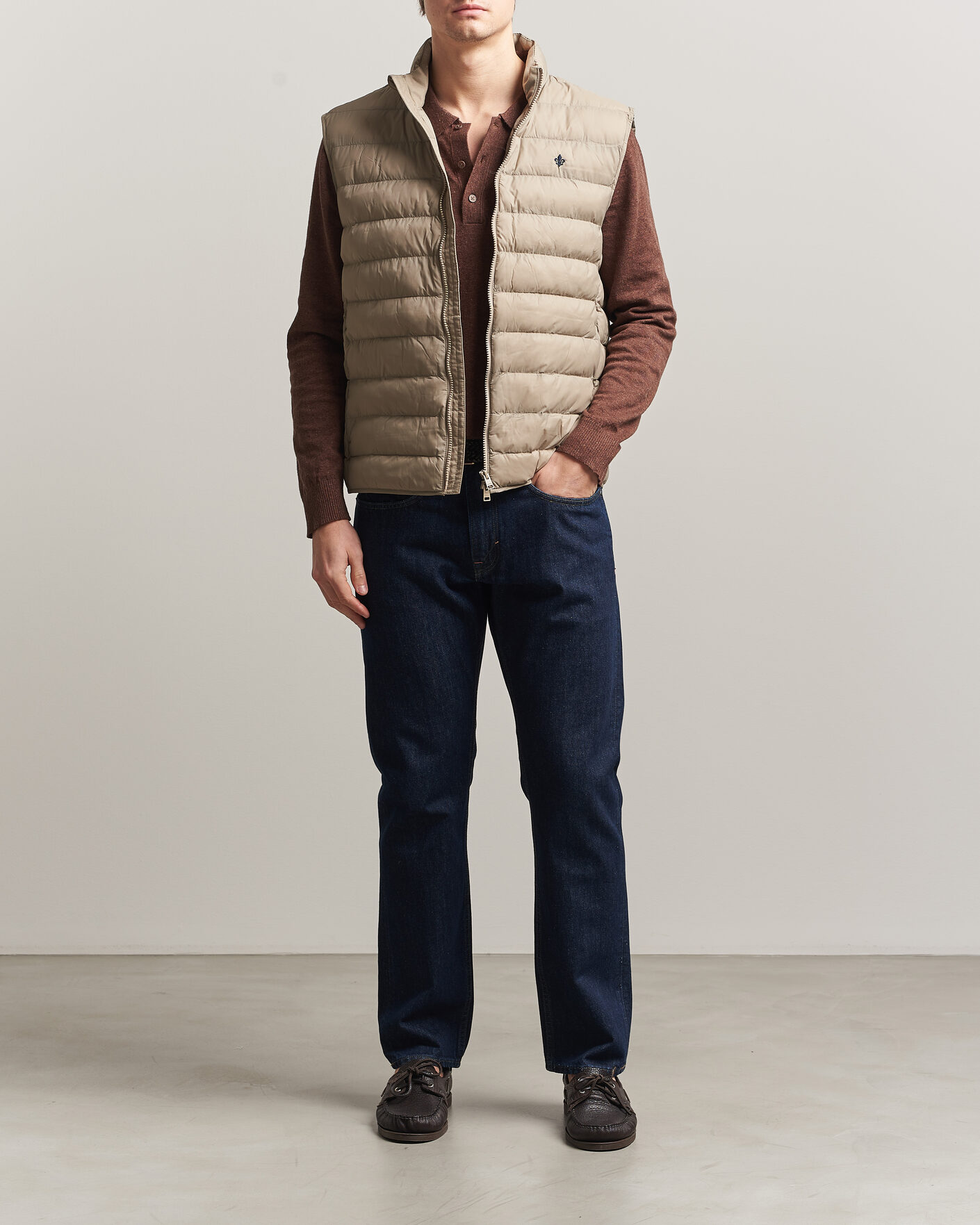 Men | Gilets | Morris | Norfolk Liner Vest Khaki