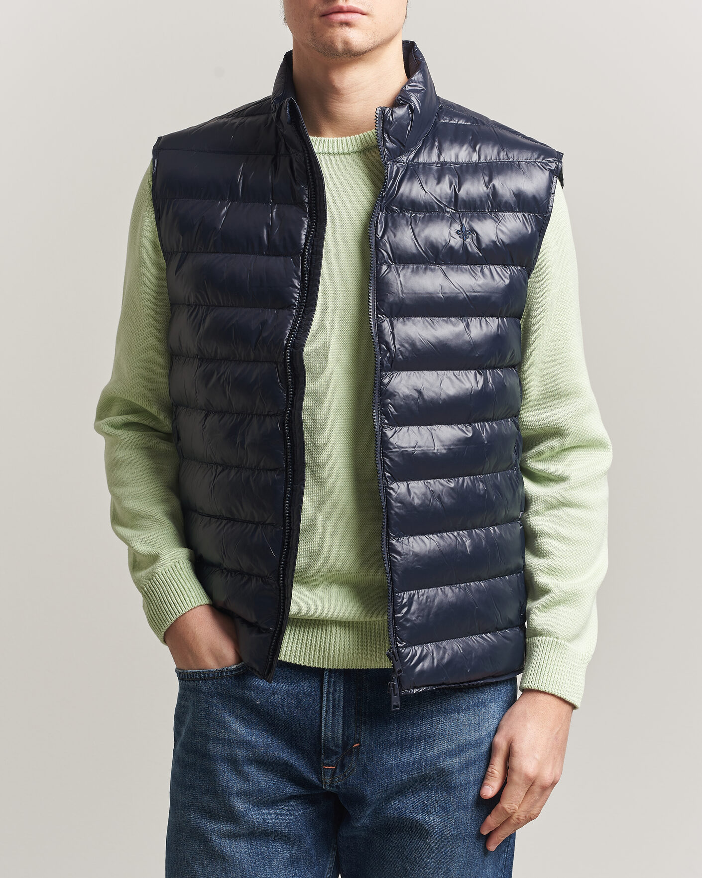 Men | Gilets | Morris | Norfolk Liner Vest Glossy Navy