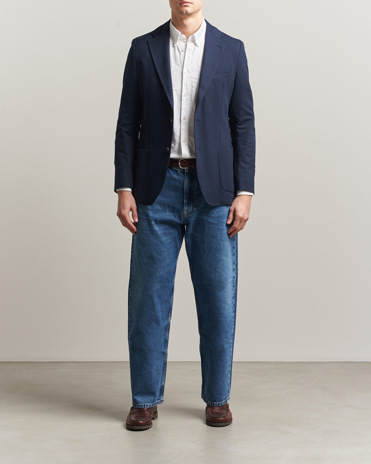 Men | Blazers | Morris | Cotton Jersey Blazer Navy