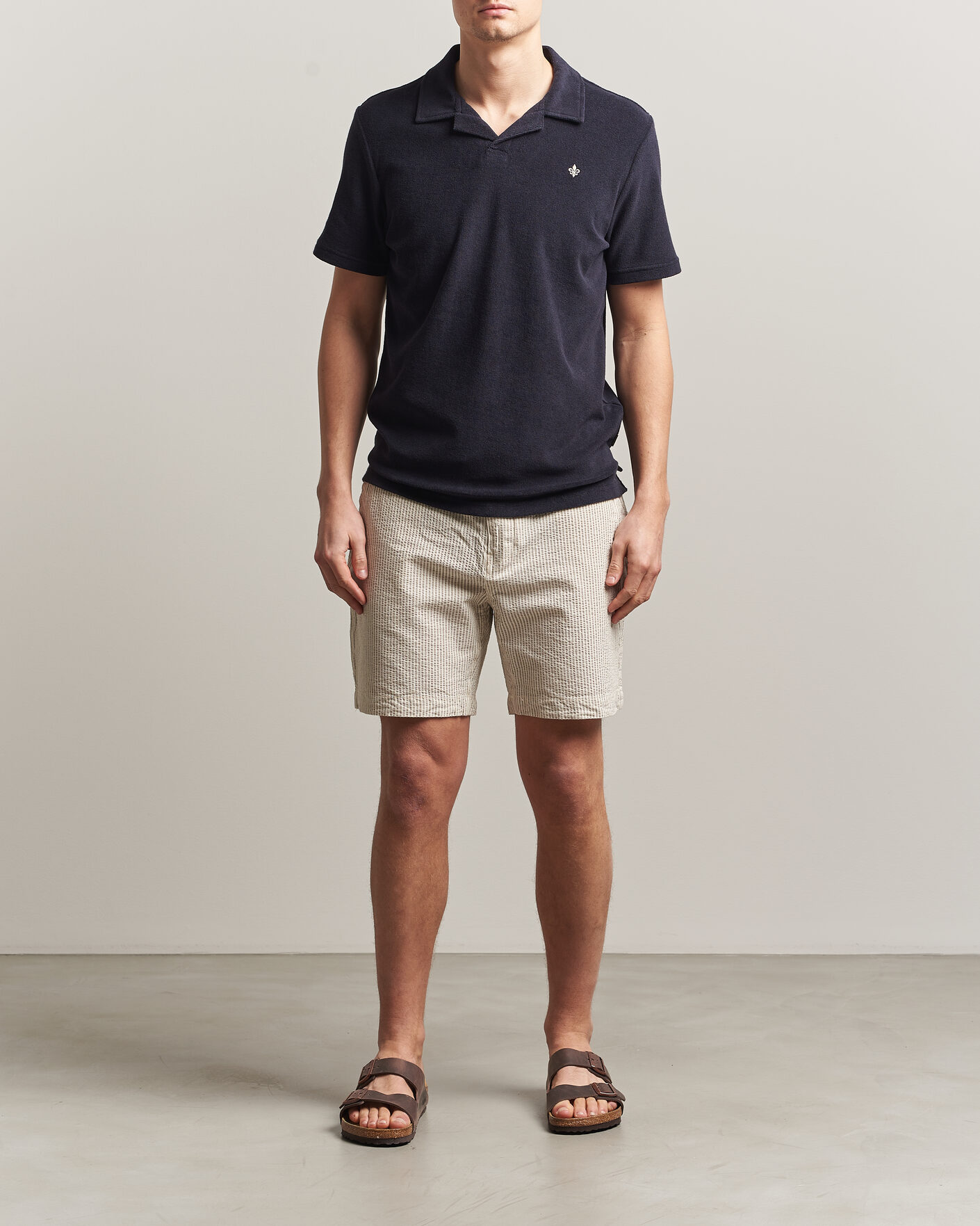 Men | Shorts | Morris | Fenix Seersucker Shorts Khaki