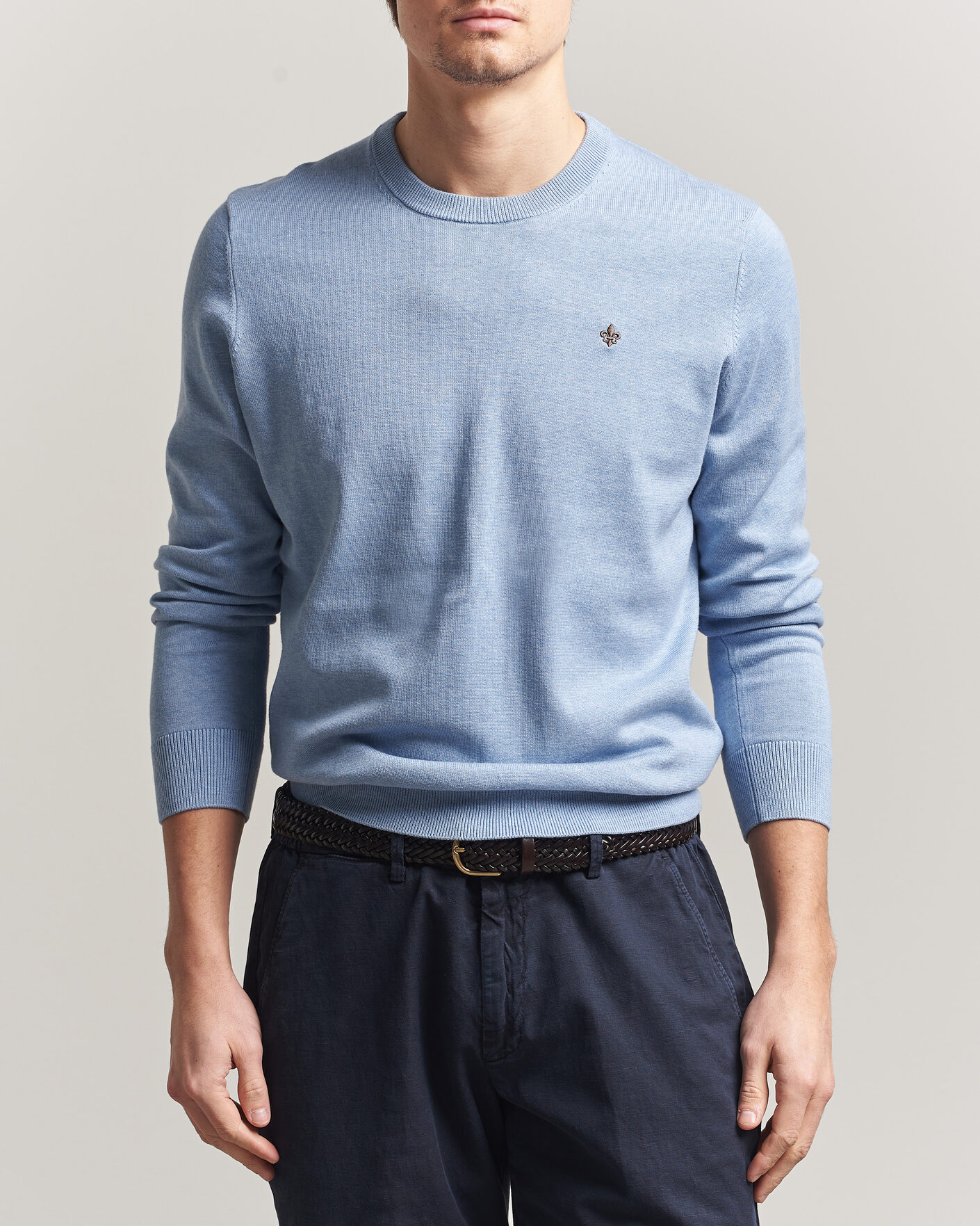 Men | Sweaters & Knitwear | Morris | Riley Oneck Light Blue