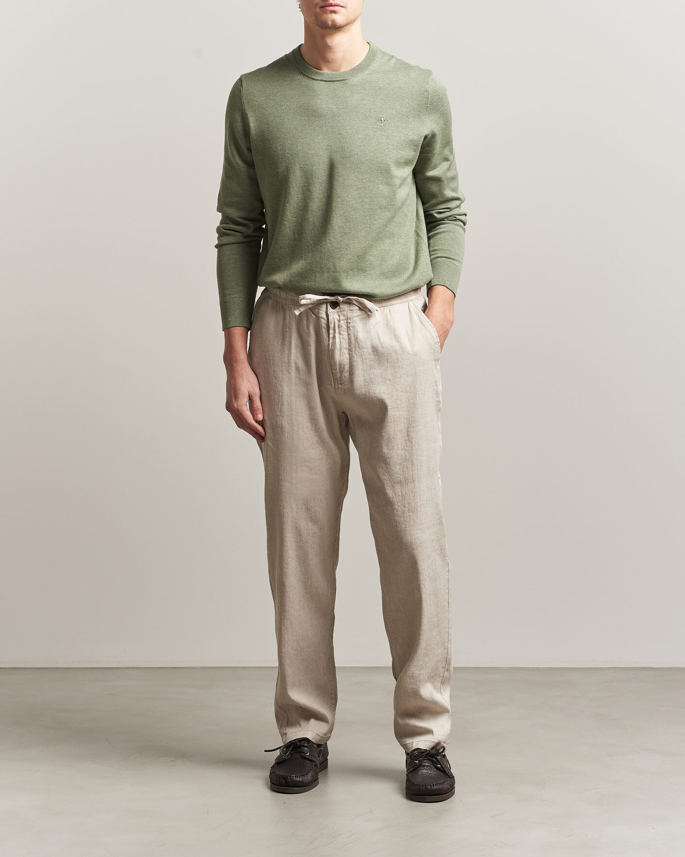 Men | Sweaters & Knitwear | Morris | Riley Oneck Olive