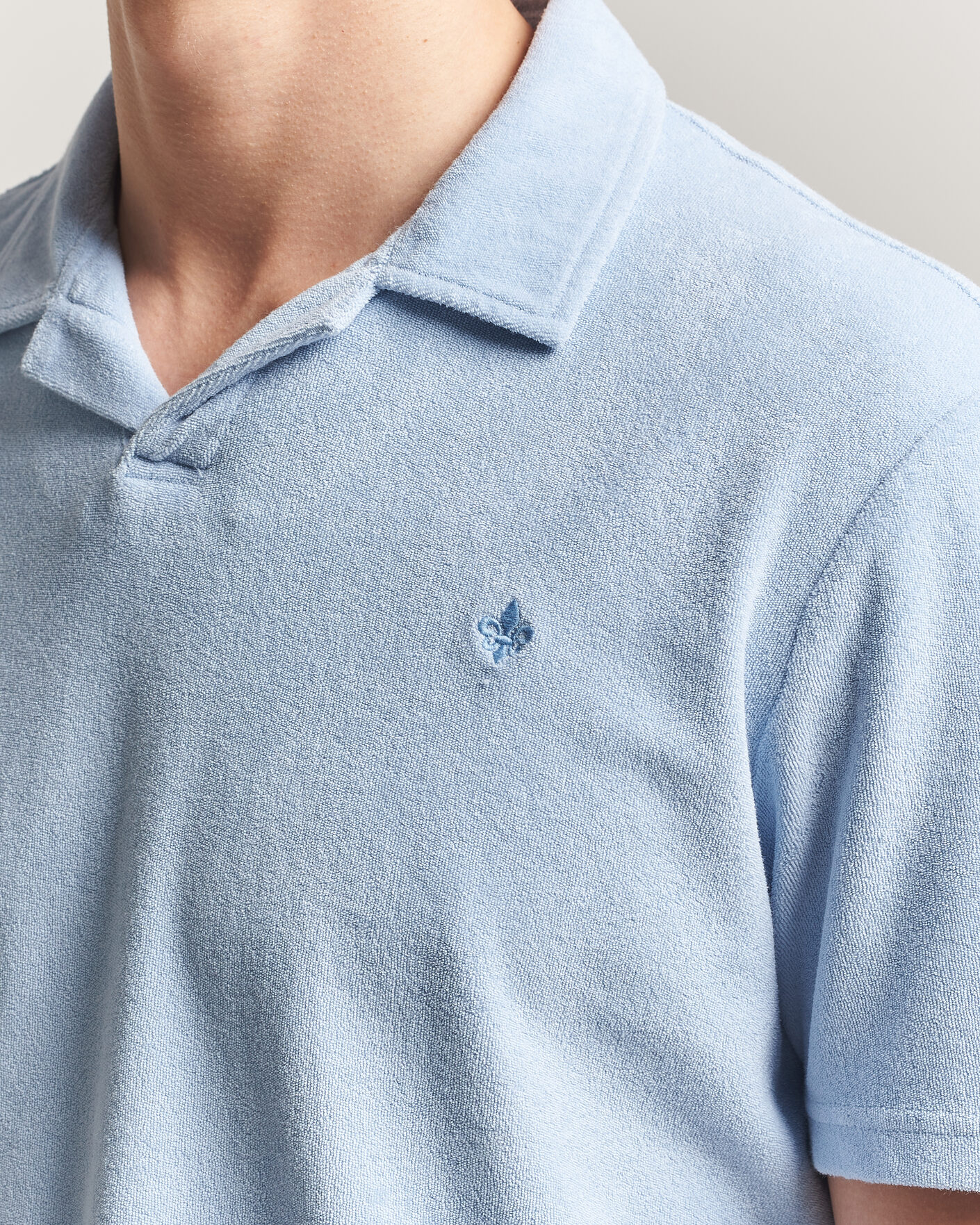 Men | Polo Shirts | Morris | Delon Terry Shirt Light Blue