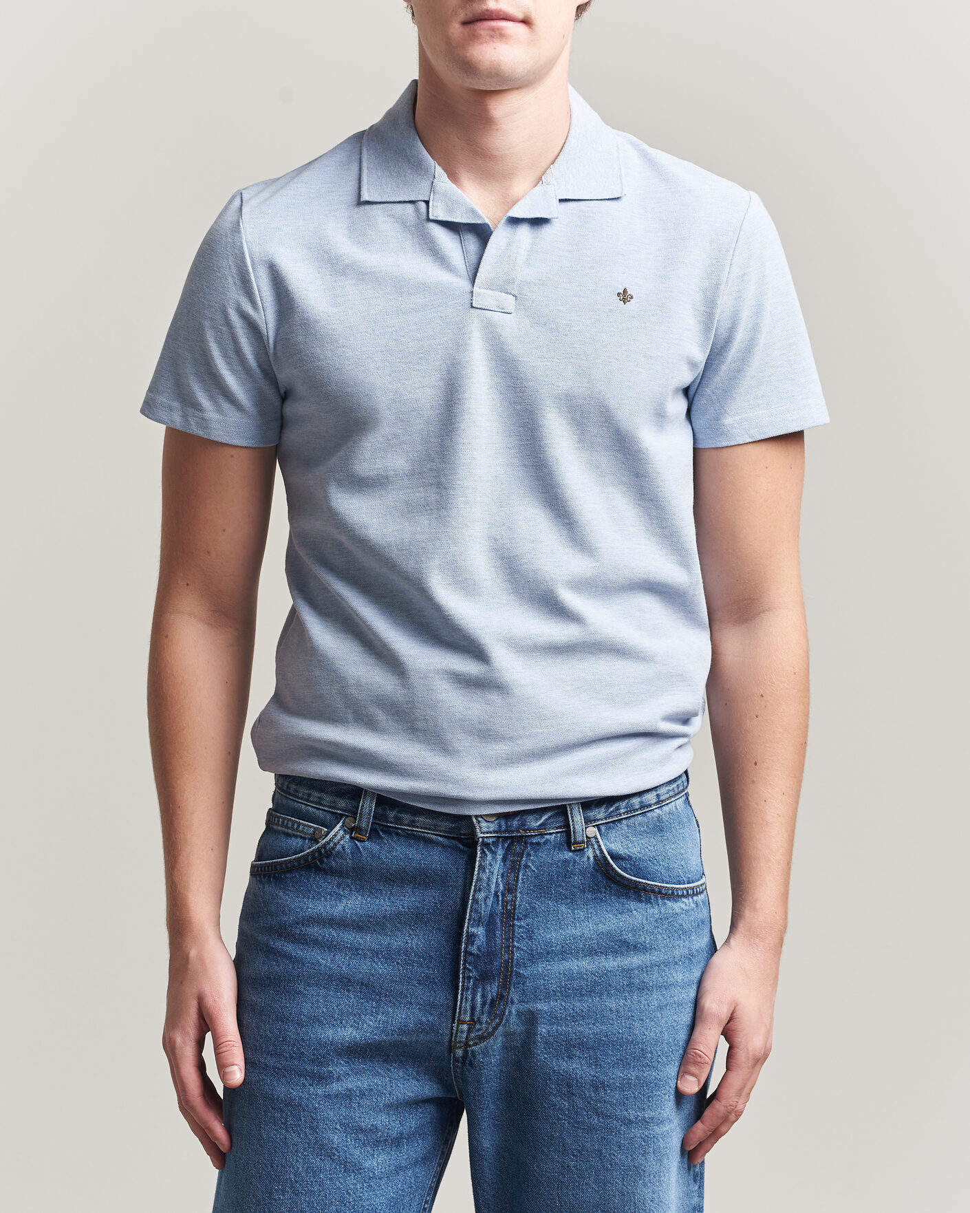 Men | Polo Shirts | Morris | Dylan Pique Light Blue