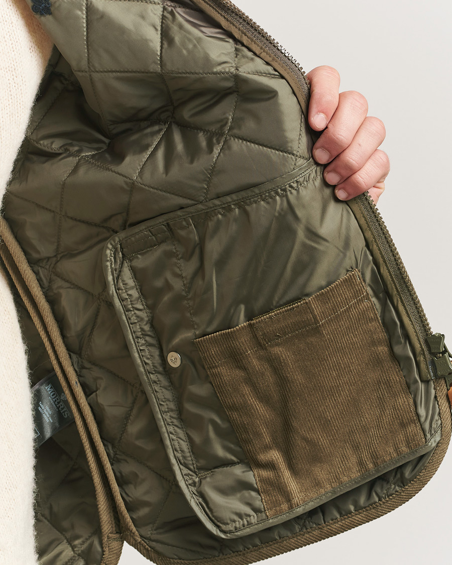 Men | Gilets | Morris | Teddy Quilted Vest Green