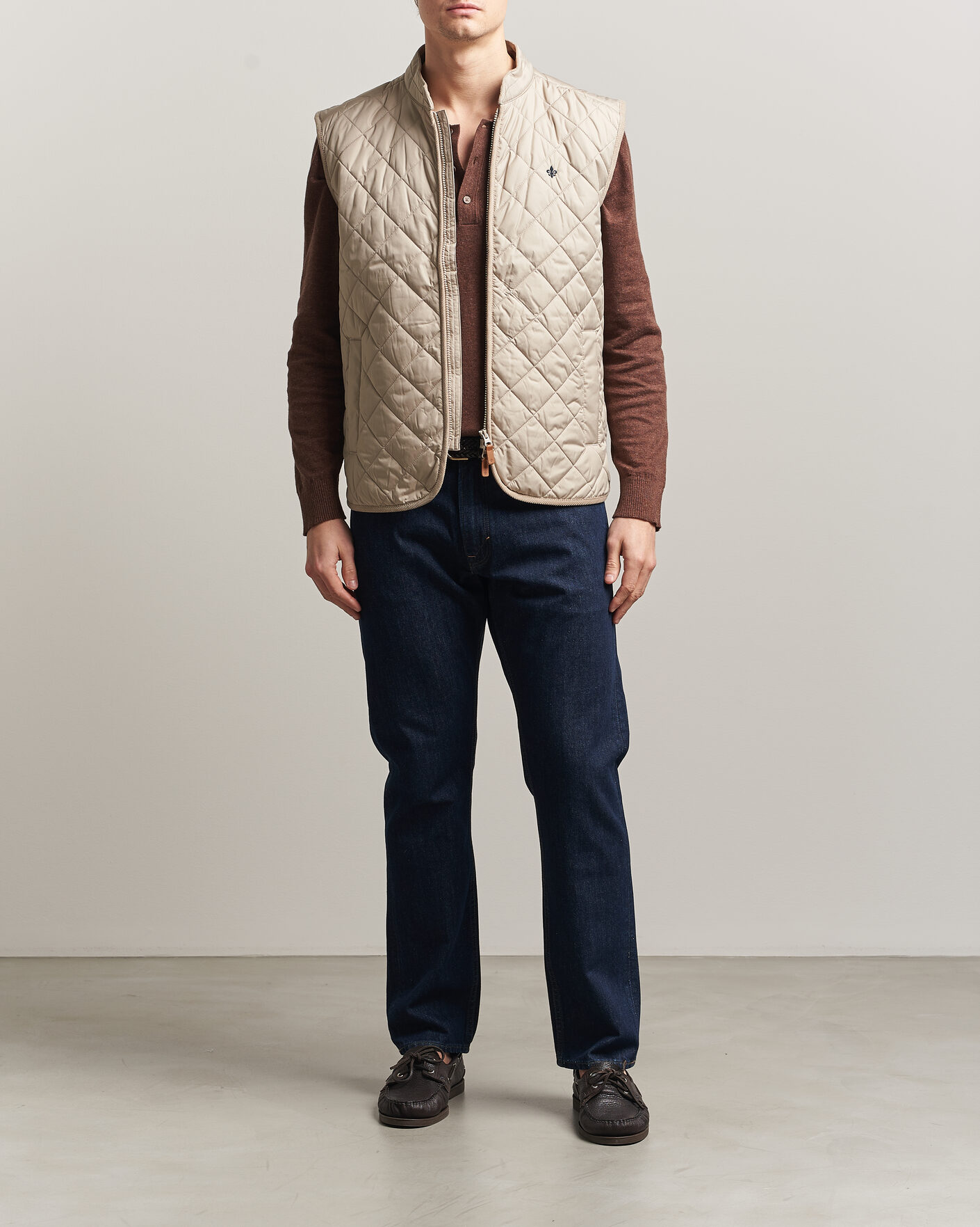 Men | Gilets | Morris | Teddy Quilted Vest Khaki