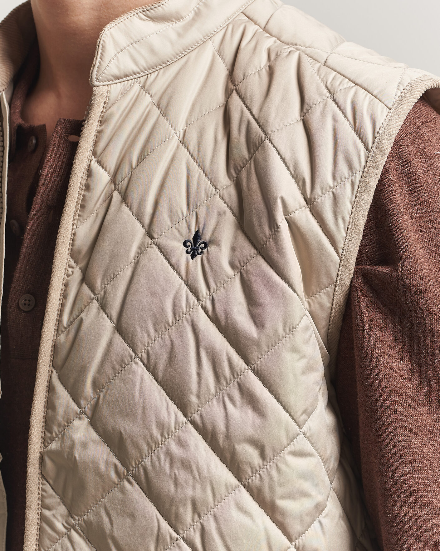 Men | Gilets | Morris | Teddy Quilted Vest Khaki